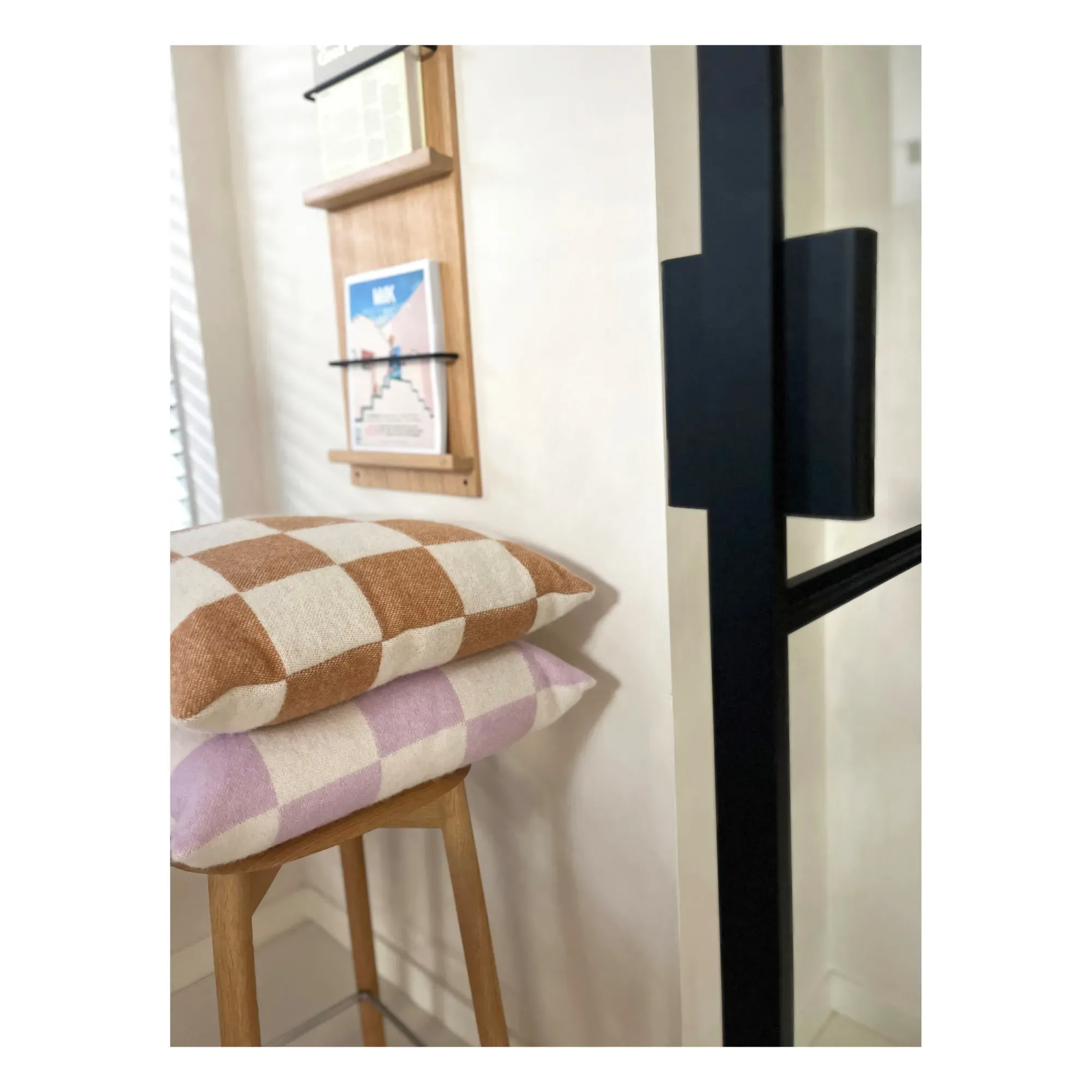 Damier Cushion Cover - Off White, Wool alternate view