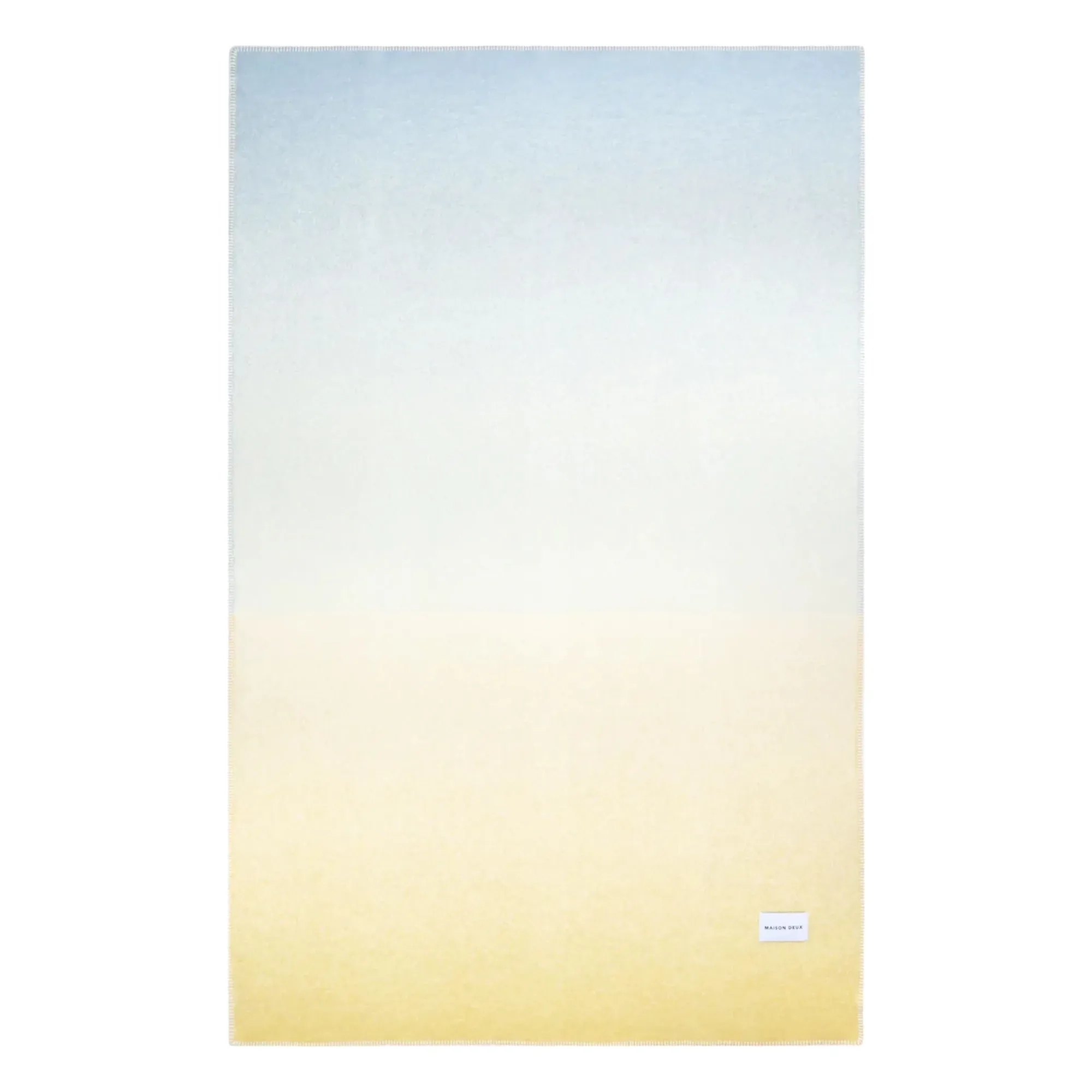 Gradient Jacquard-Woven Wool Throw - Yellow alternate view