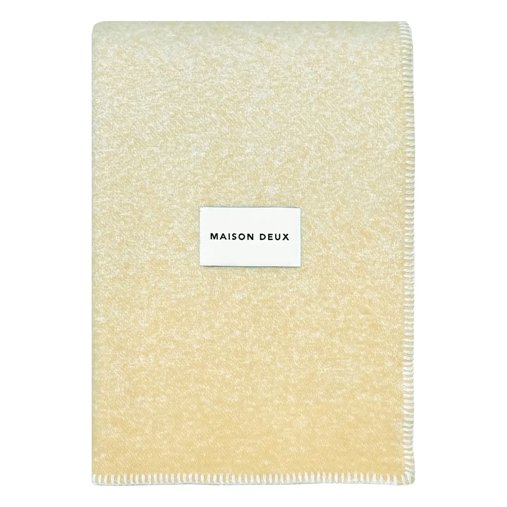 Gradient Jacquard-Woven Wool Throw - Yellow product