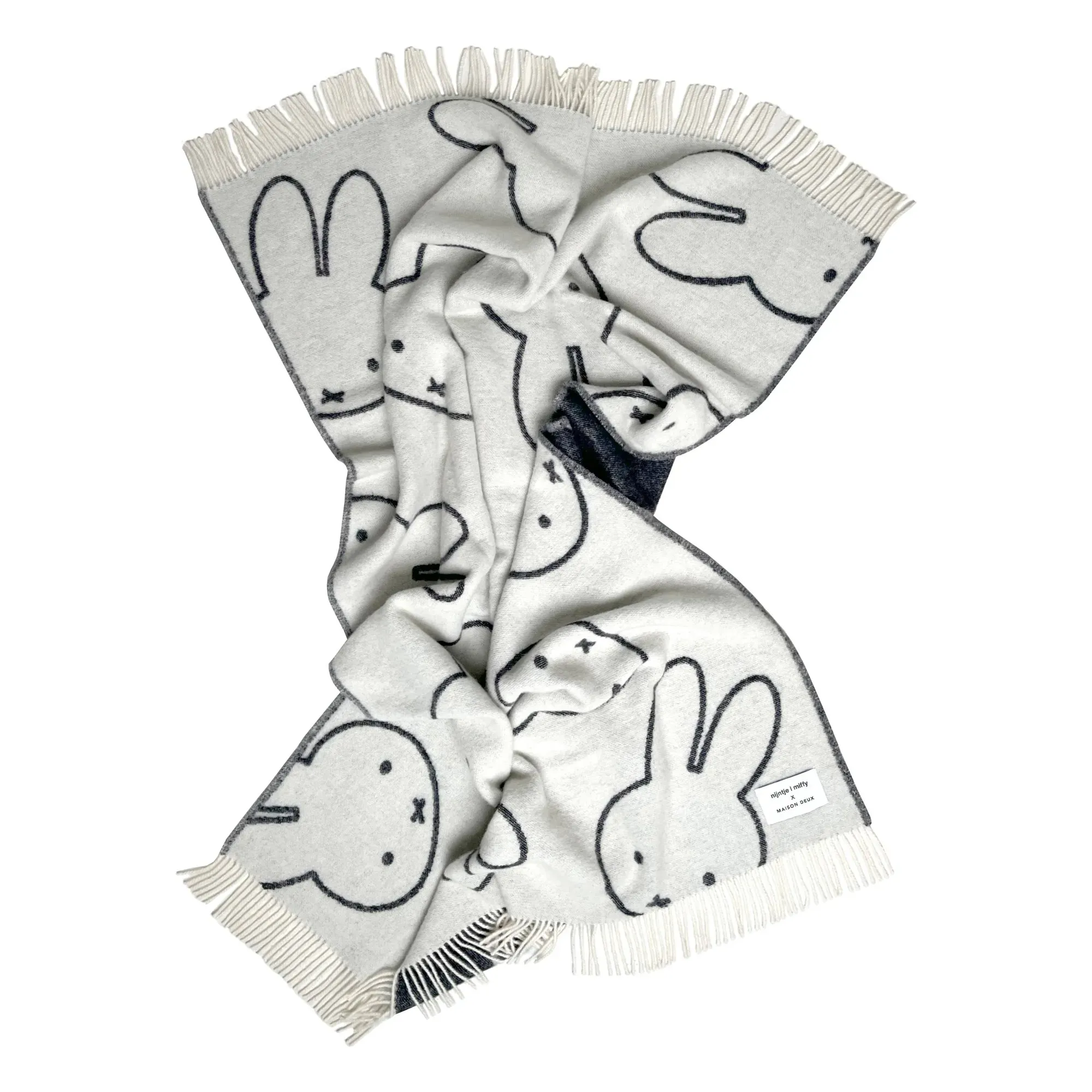 Miffy Throw - Black, New Zealand Wool alternate view