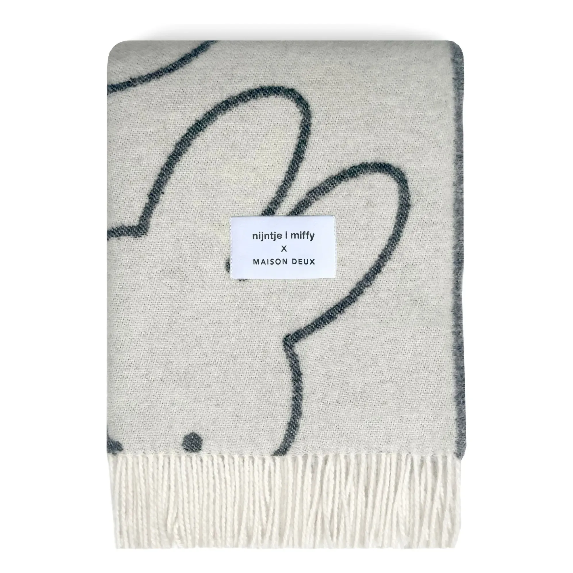 Miffy Throw - Black, New Zealand Wool product
