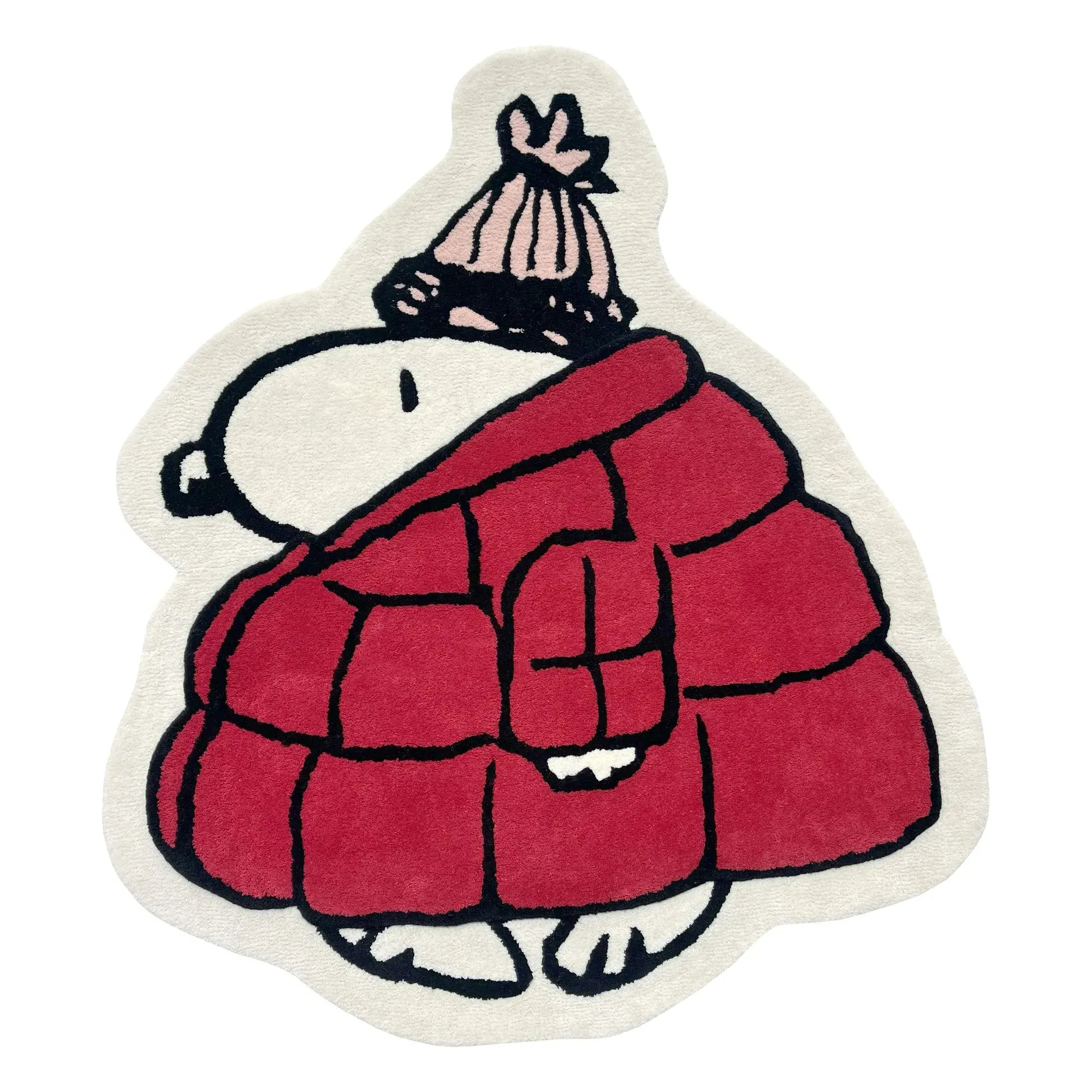Peanuts Doudoune Round Rug - Red, Wool product