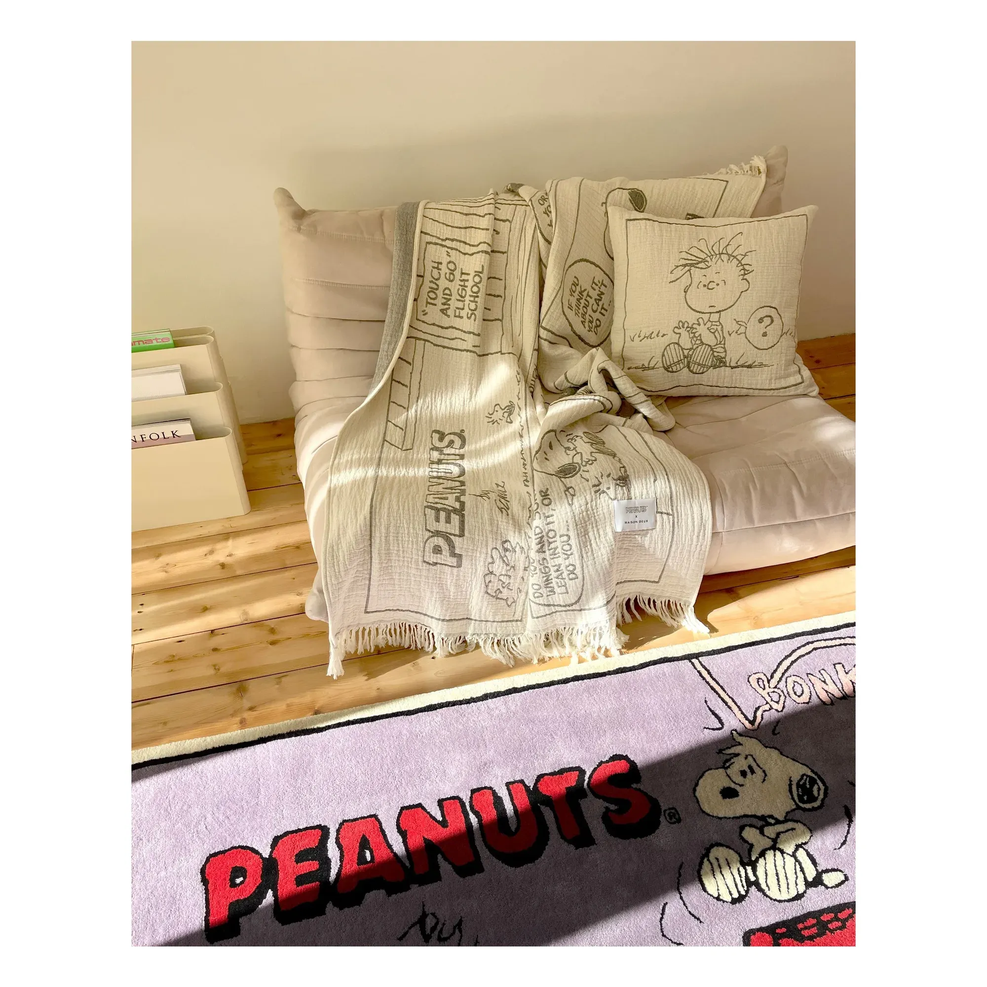 Peanuts Moon Runner Rug - Purple, Wool alternate view
