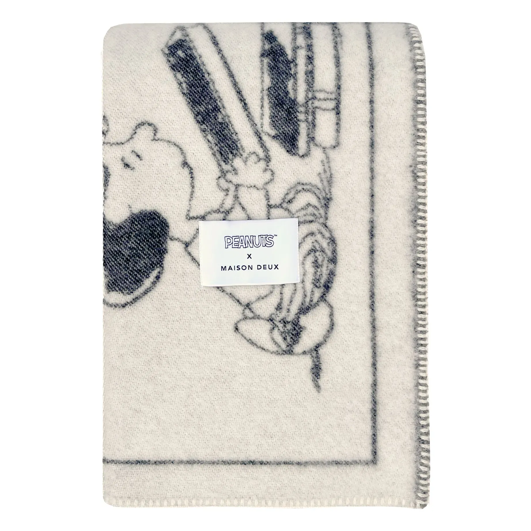 Peanuts ZZZ Wool Blanket - Black product