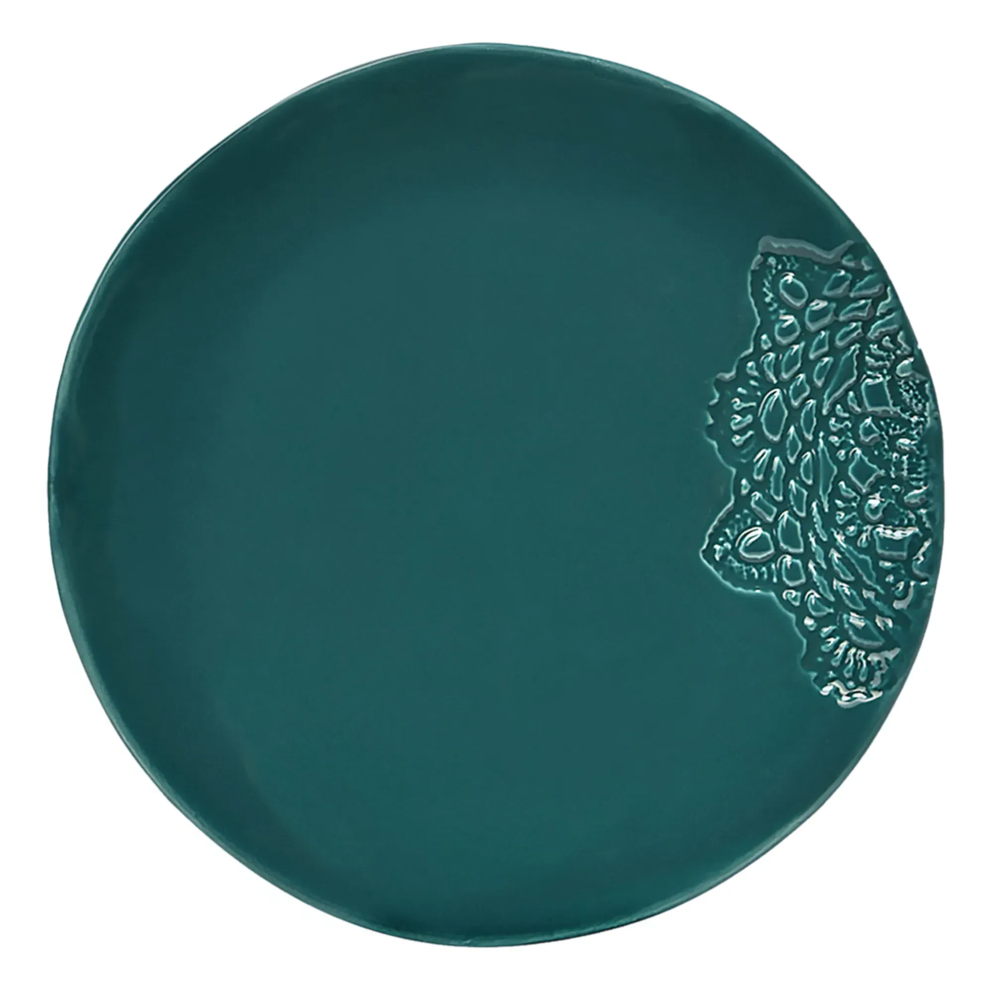 Blanca Crochet Lace Plates Set of 2 - Jade, Ceramic product