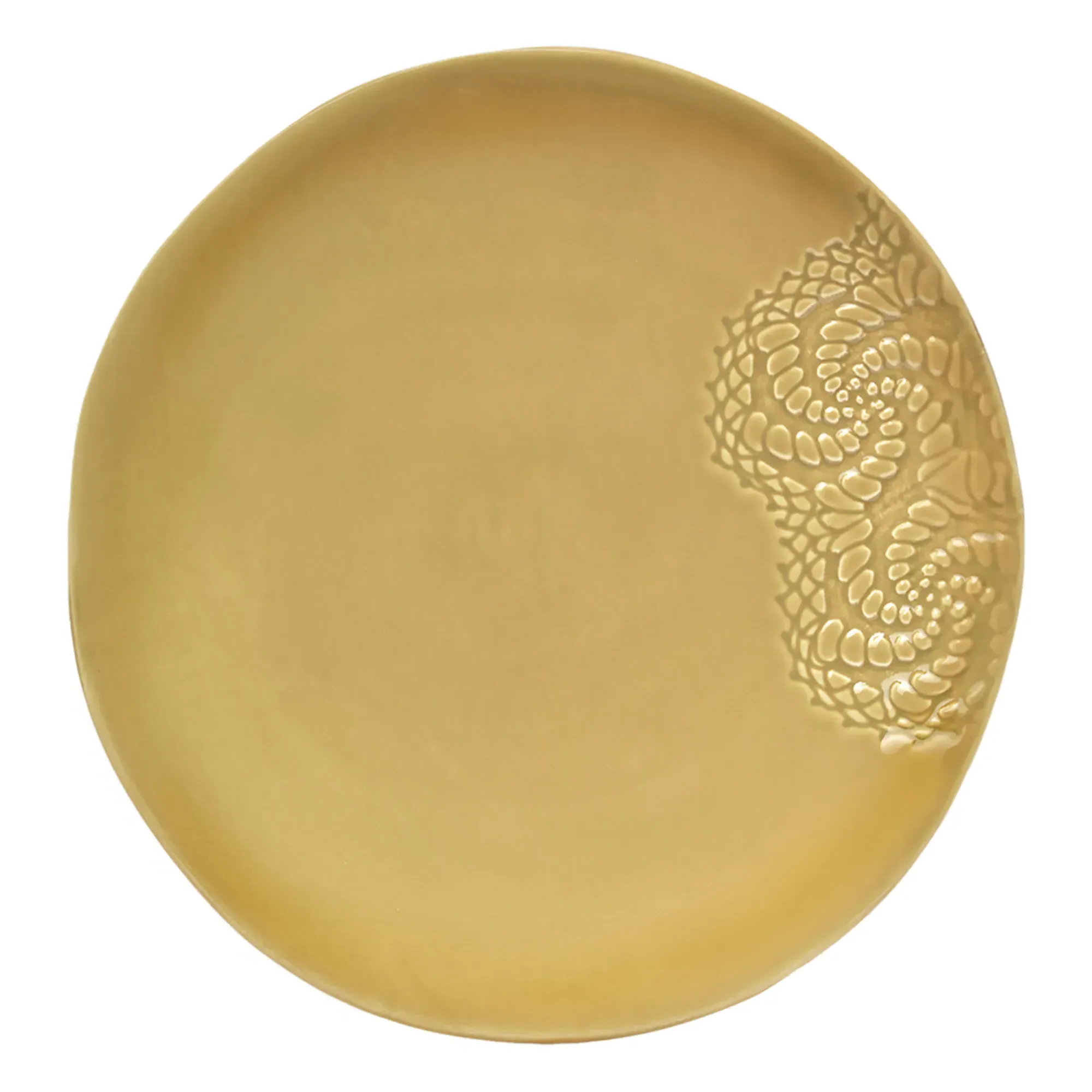 Blanca Tatoo Lace Plates Set of 2 - Honey, Ceramic product