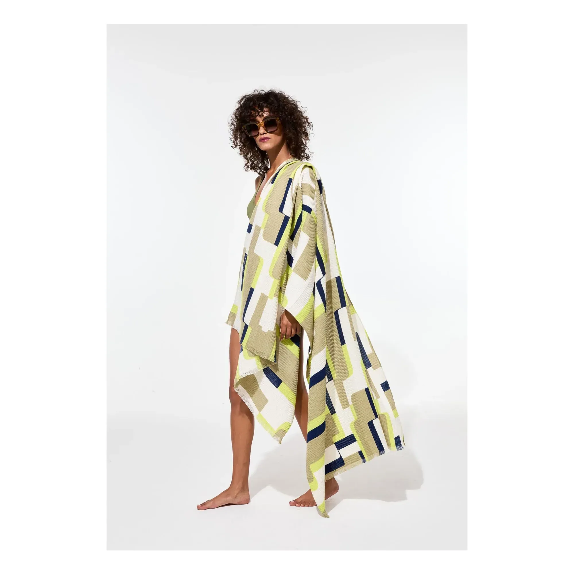 Arum Beach Towel - Yellow, Cotton alternate view