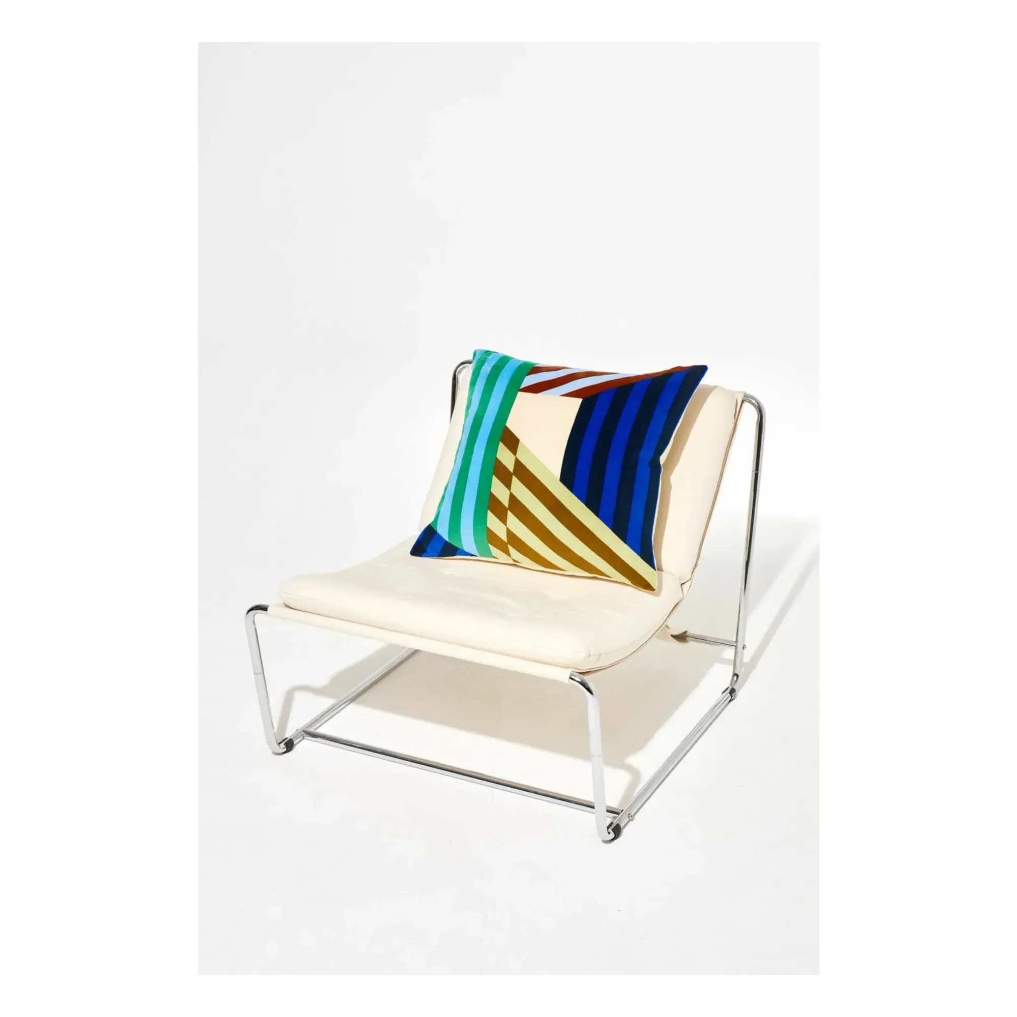 Shibuya Square Cushion - Blue, Cotton Velvet product