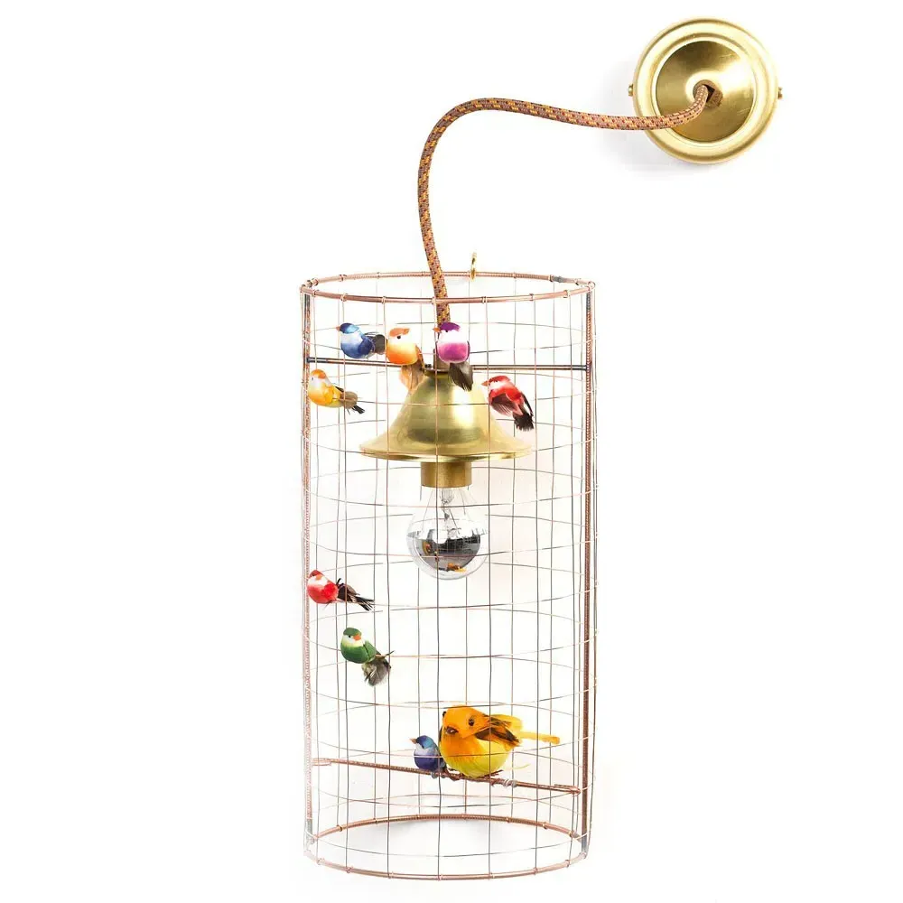 Birdcage Wall Lamp - Copper, Metal product