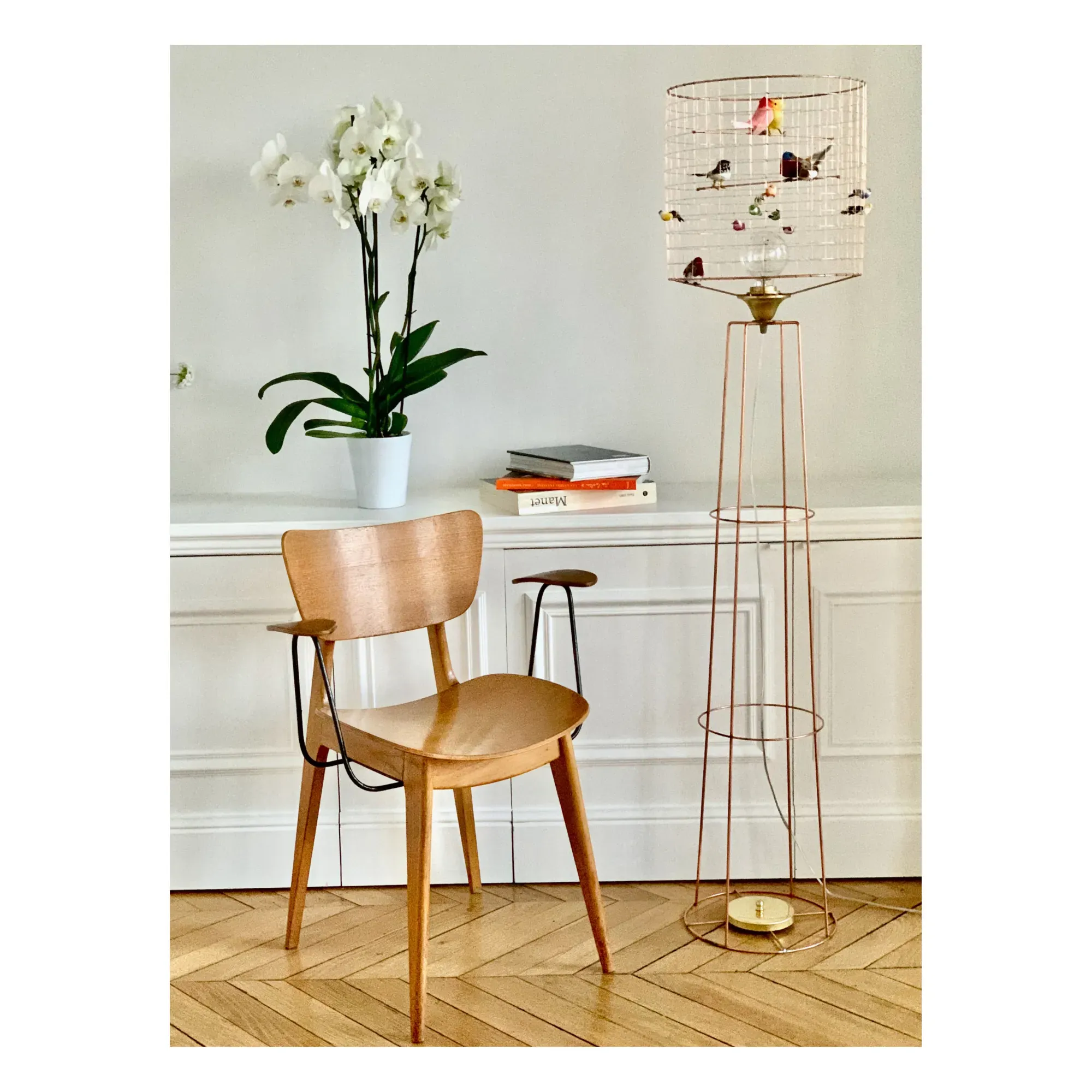 Mathieu Challières Birdcage Floor Lamp - Copper, Metal alternate view