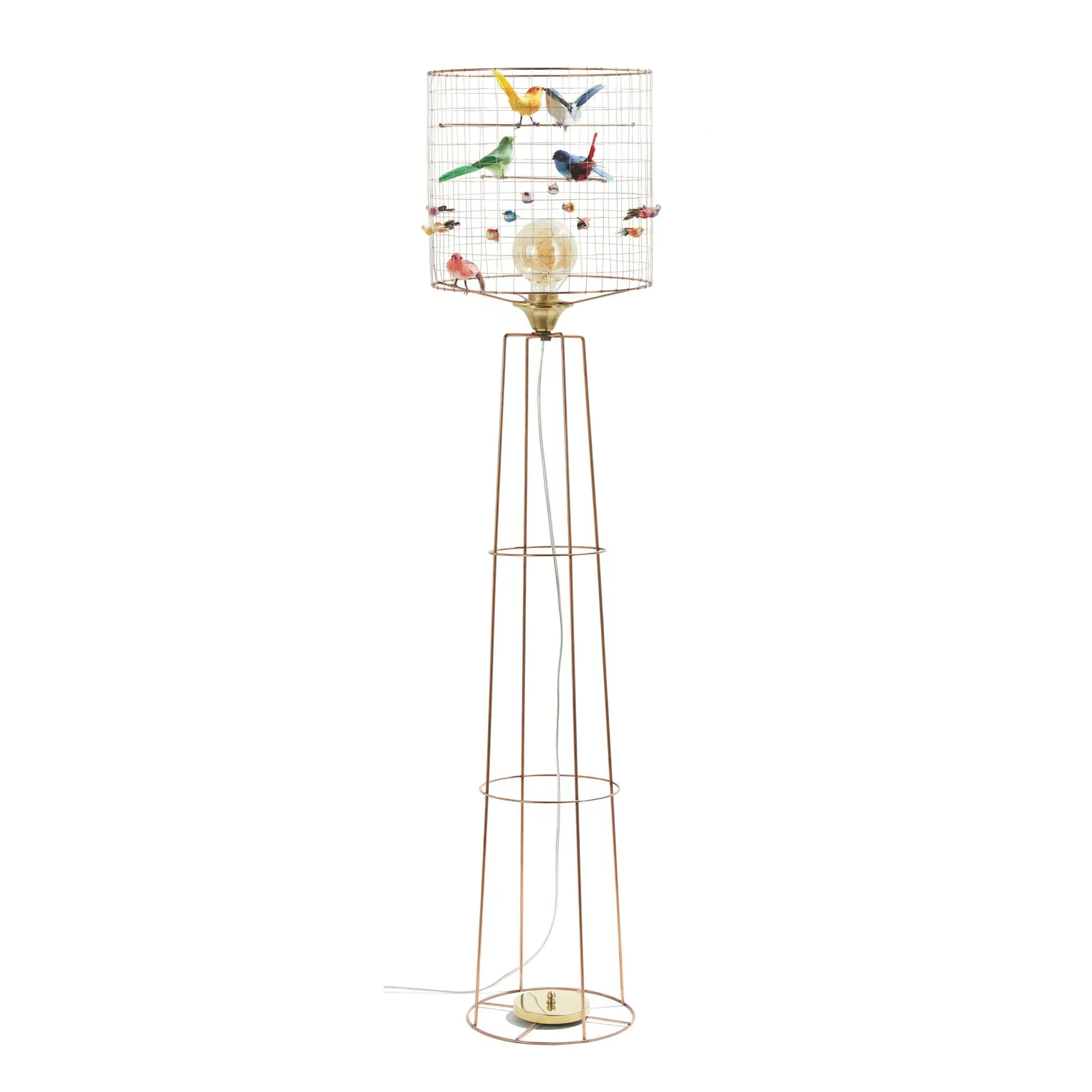Mathieu Challières Birdcage Floor Lamp - Copper, Metal product