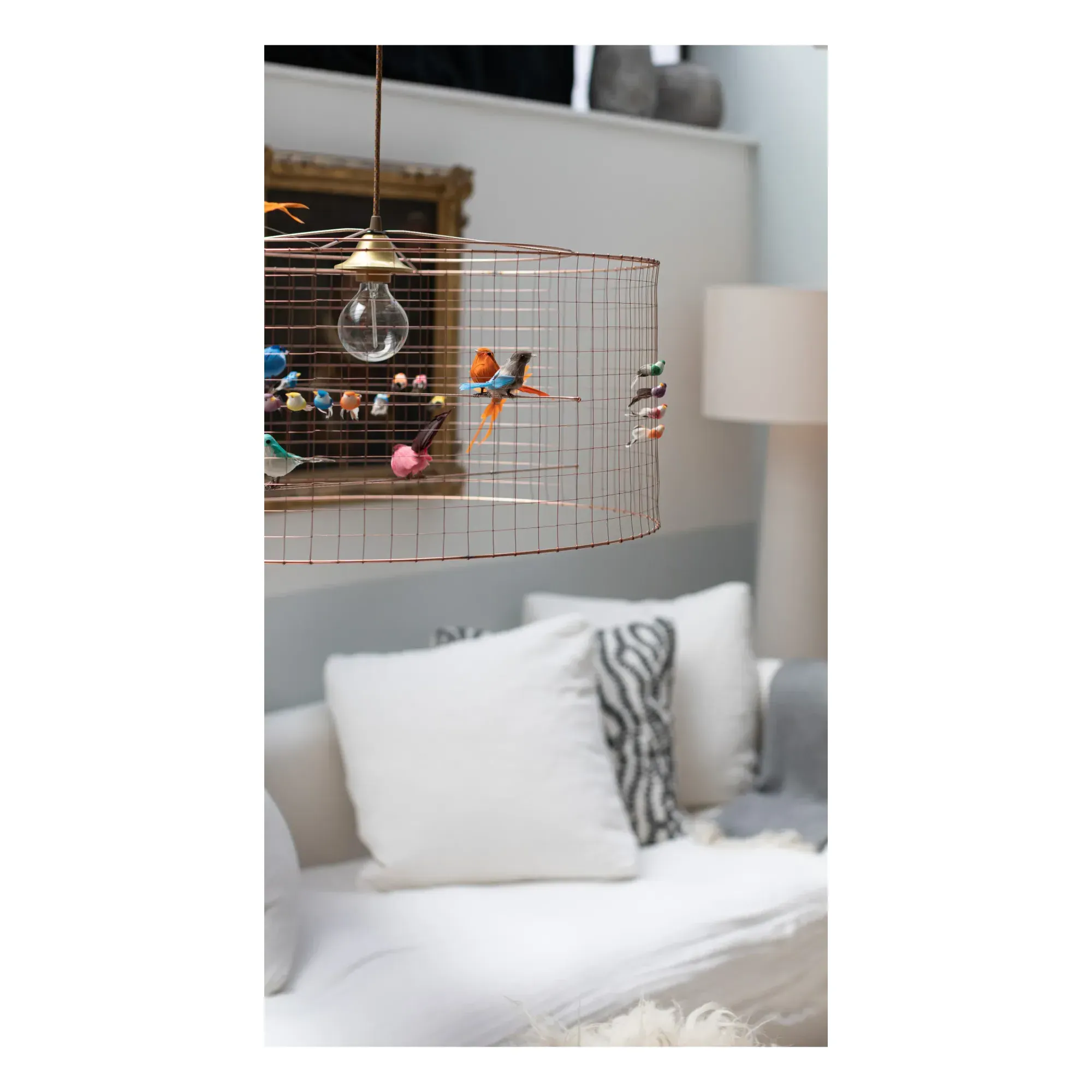 Mathieu Challières Birdcage Pendant Lamp - Copper, Metal alternate view