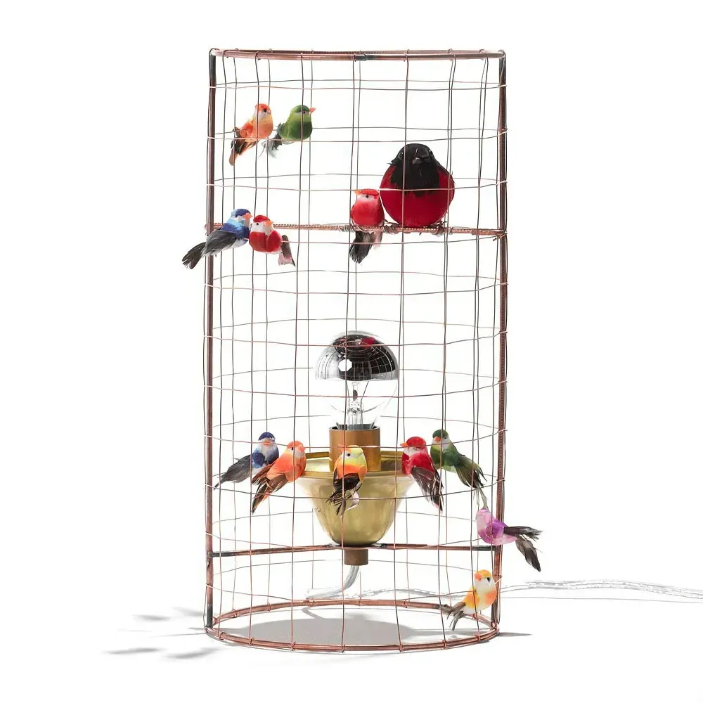 Mathieu Challières Mini Birdcage Table Lamp - Copper, Metal product