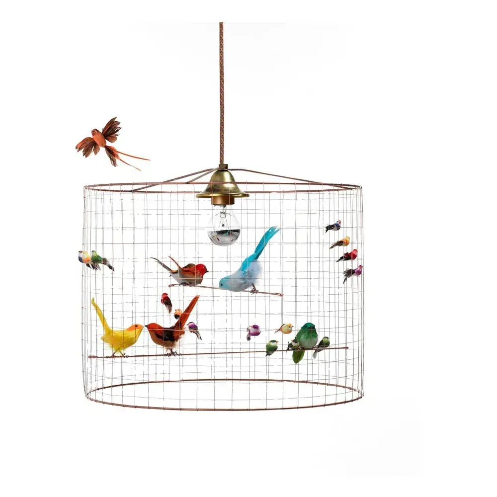 Mathieu Challières Small Birdcage Pendant Lamp - Copper, Metal product