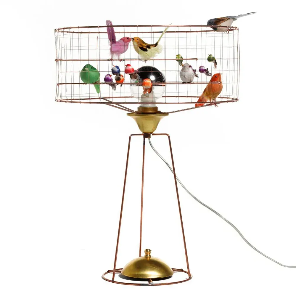 Volière Large Birdcage Table Lamp - Copper, Metal product