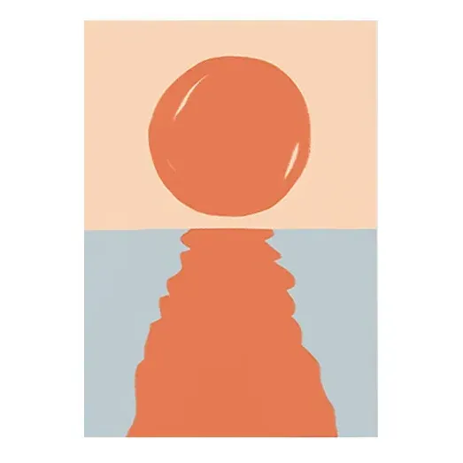 Sunset Poster - Multicoloured, Recycled Paper product