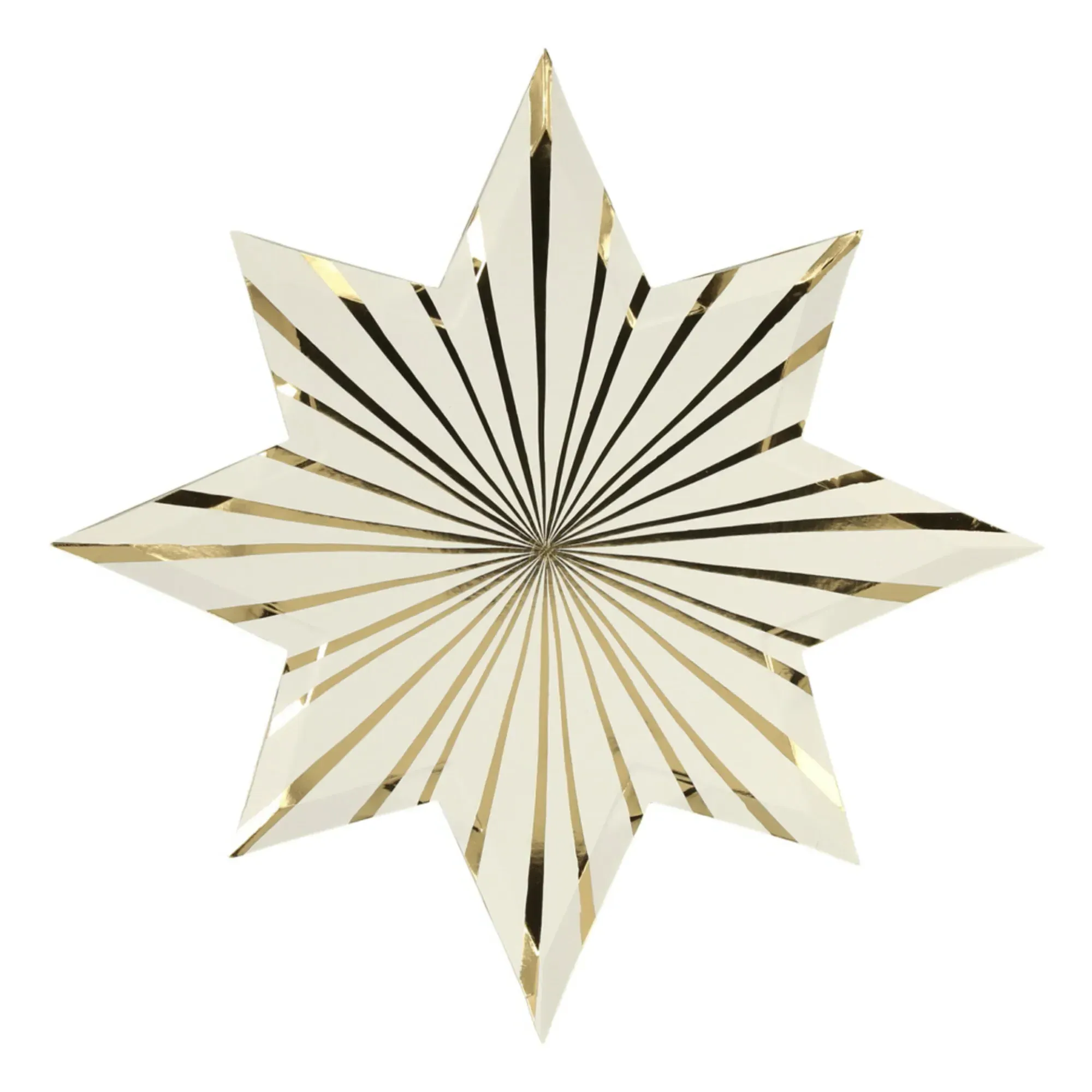 Belle Epoque Golden Star Set of 8 Plates - Gold, Cardboard alternate view
