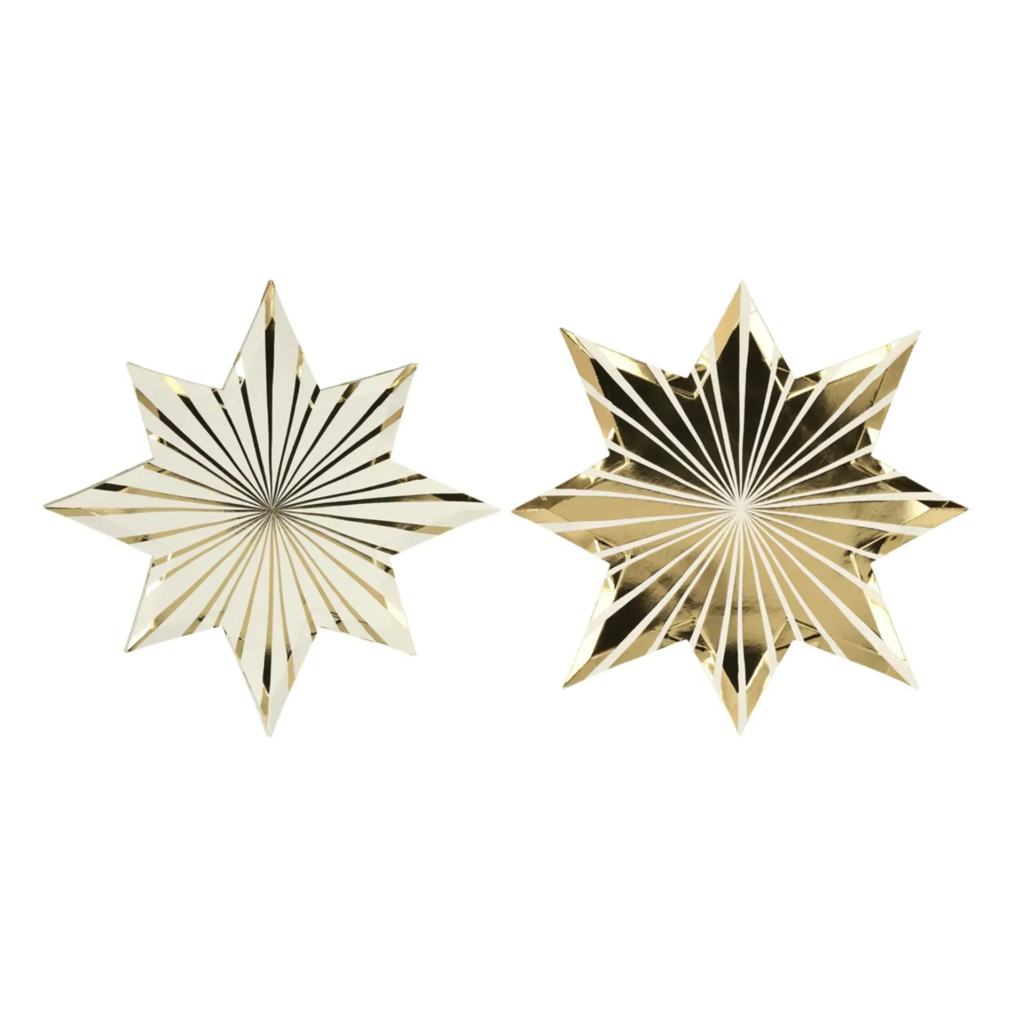 Belle Epoque Golden Star Set of 8 Plates - Gold, Cardboard product