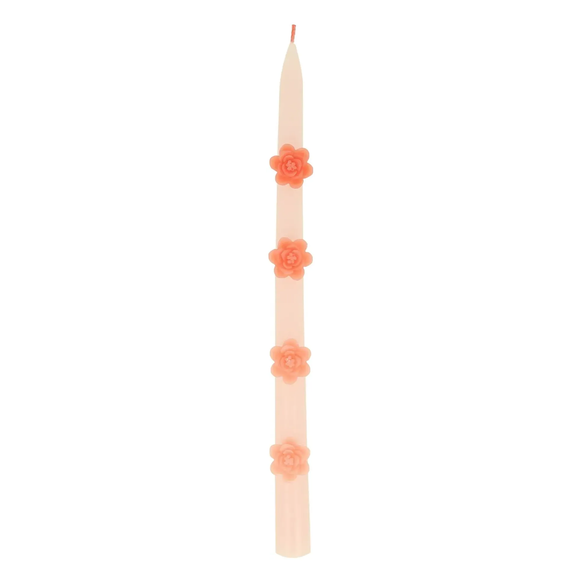 Flower Taper Candles Set of 2 - Pink, Wax alternate view