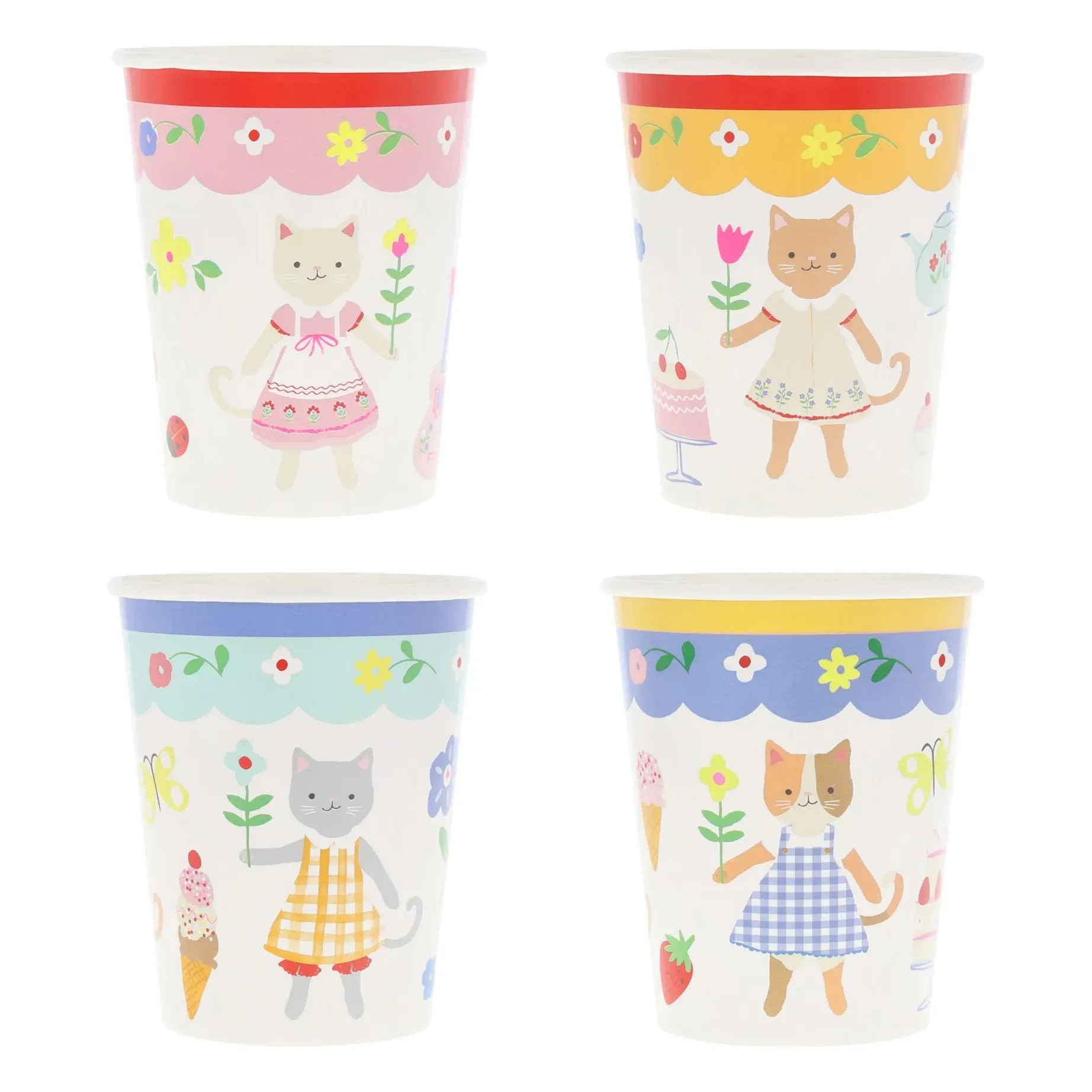 Kitten Club Tumblers Set of 8 - Multicoloured, Paper product