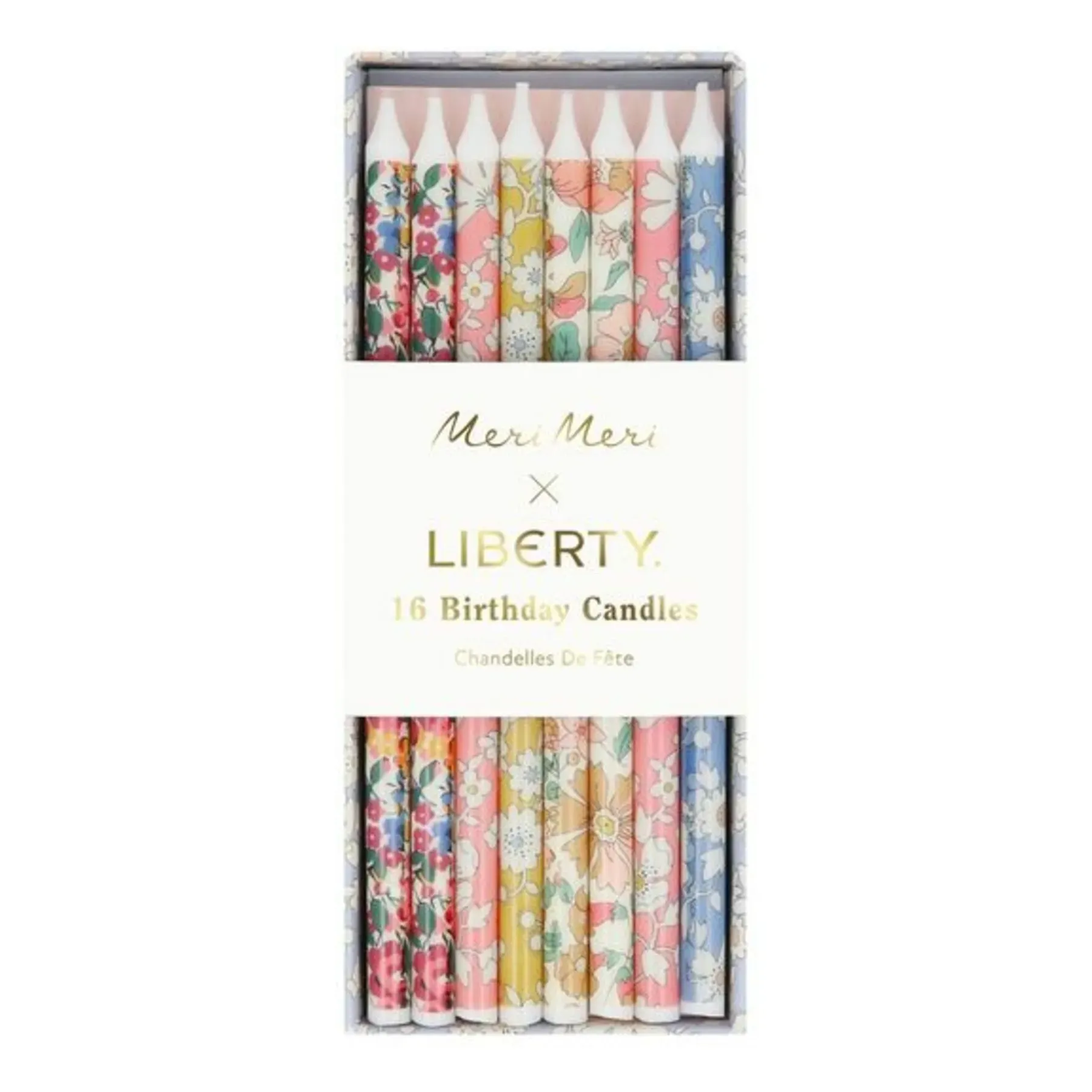 Liberty x Meri Meri Birthday Candles Set of 5 - Multicoloured, Wax alternate view