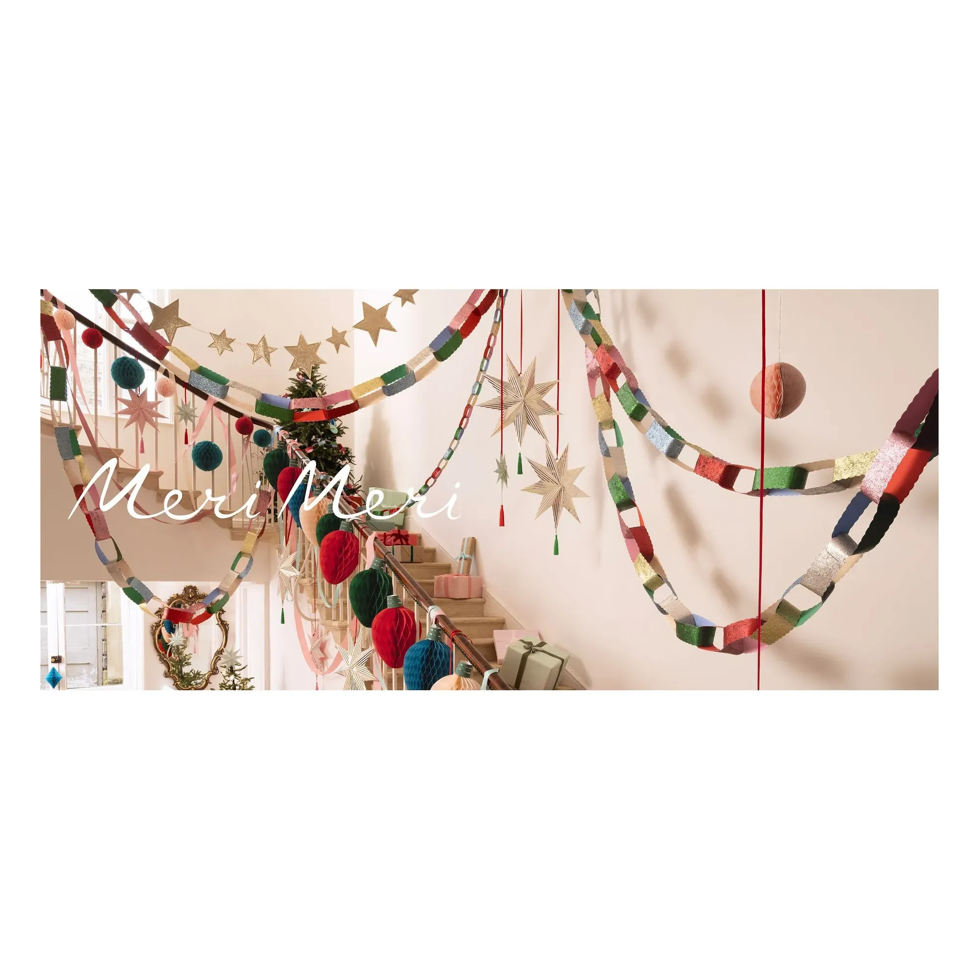Liberty x Meri Meri Paper Star Garland - Multicoloured alternate view