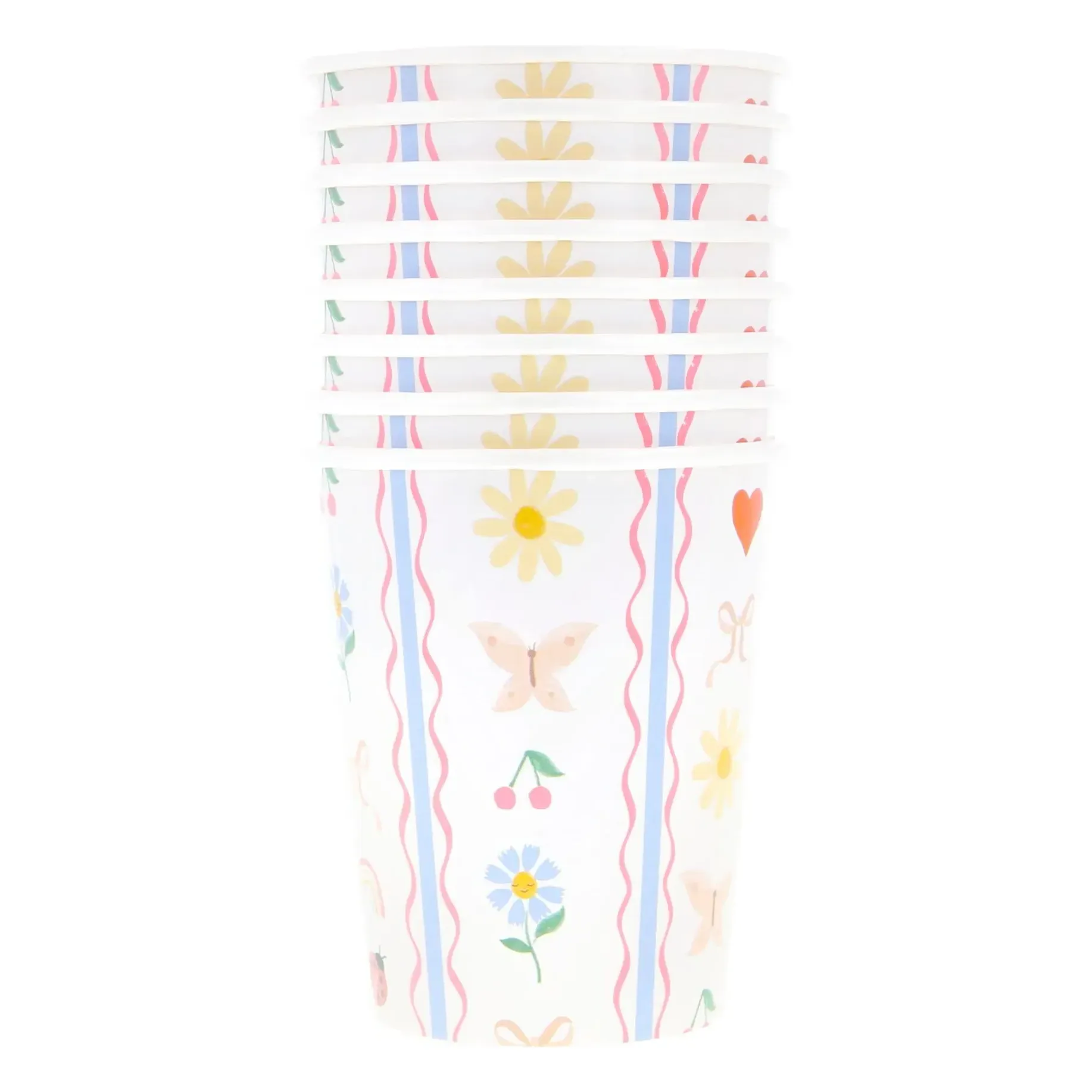 Little Garden Paper Tumblers Set of 8 - Ecru alternate view