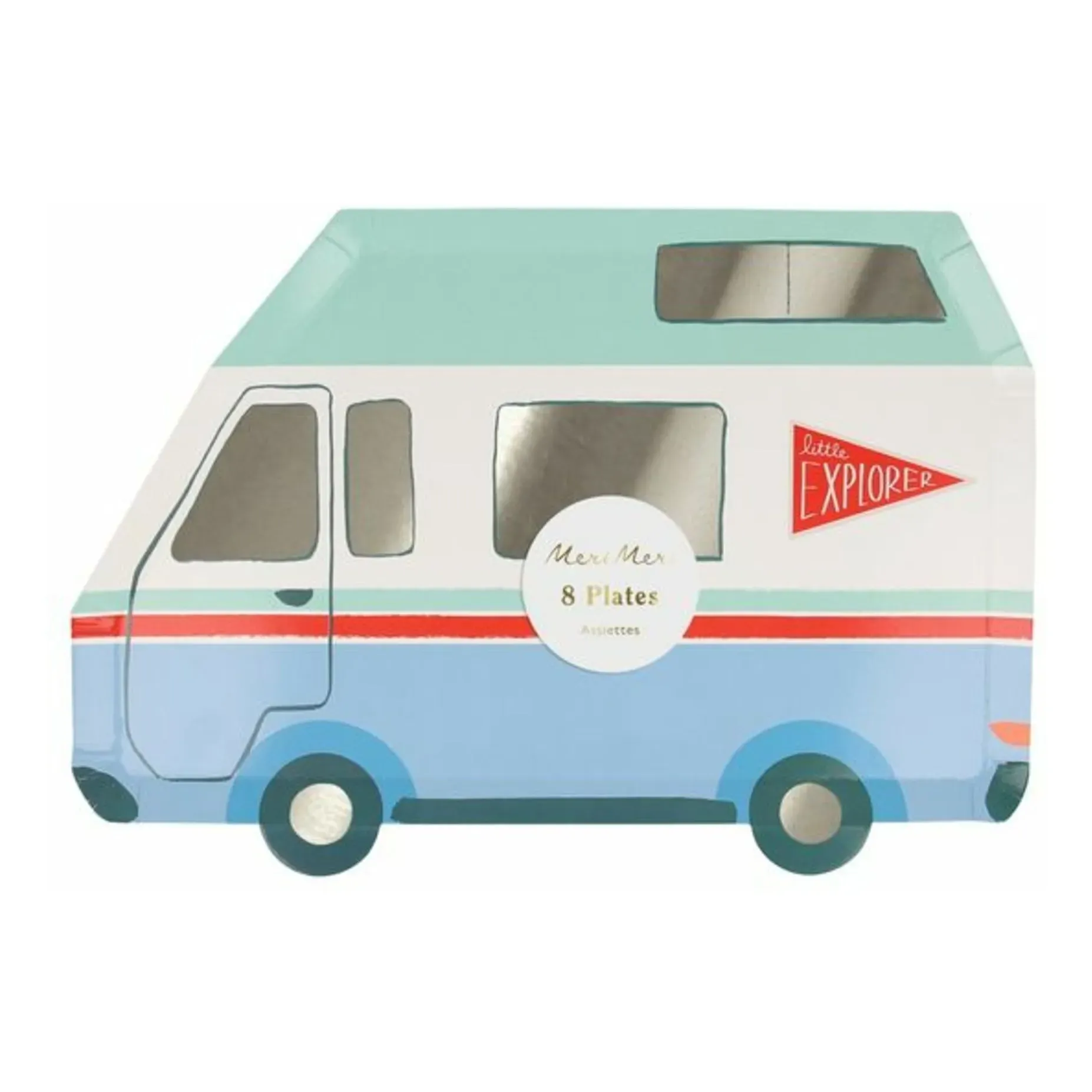Meri Meri Camping Adventure Party Plates - Multicoloured, Paper alternate view