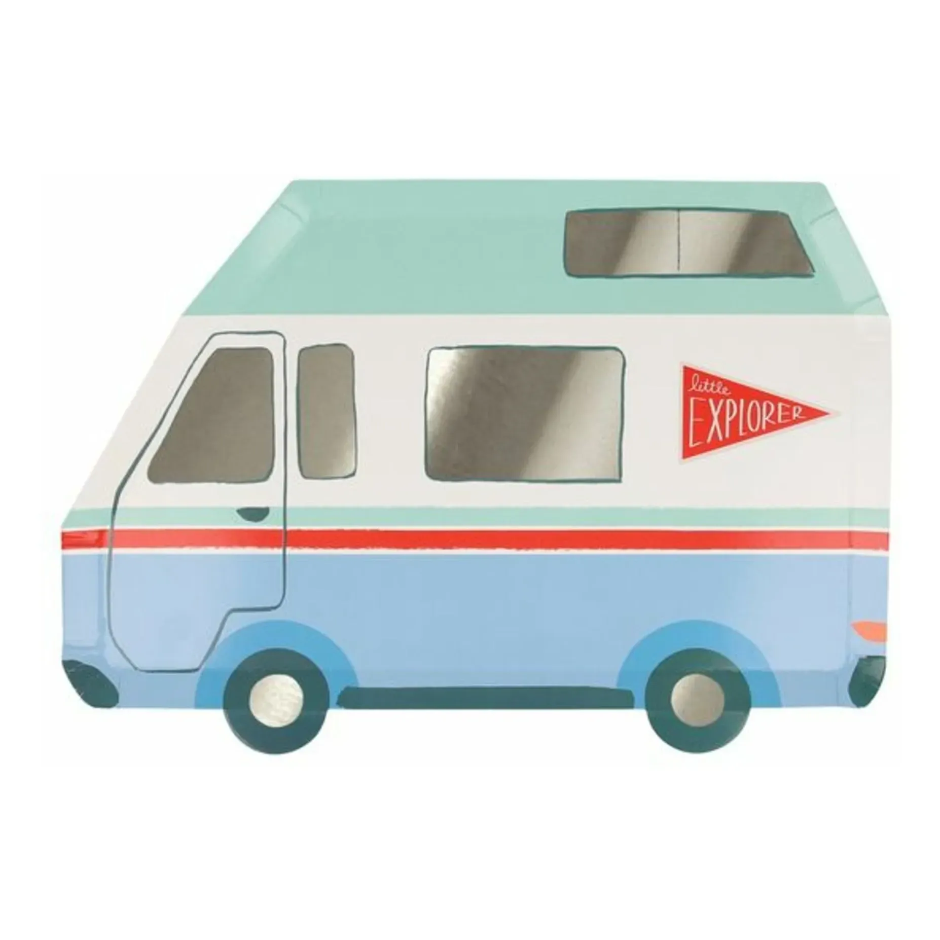 Meri Meri Camping Adventure Party Plates - Multicoloured, Paper product