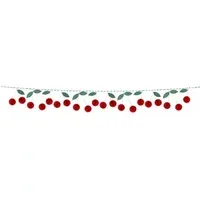 Meri Meri Cherry Paper Garland - Red, Gold alternate view