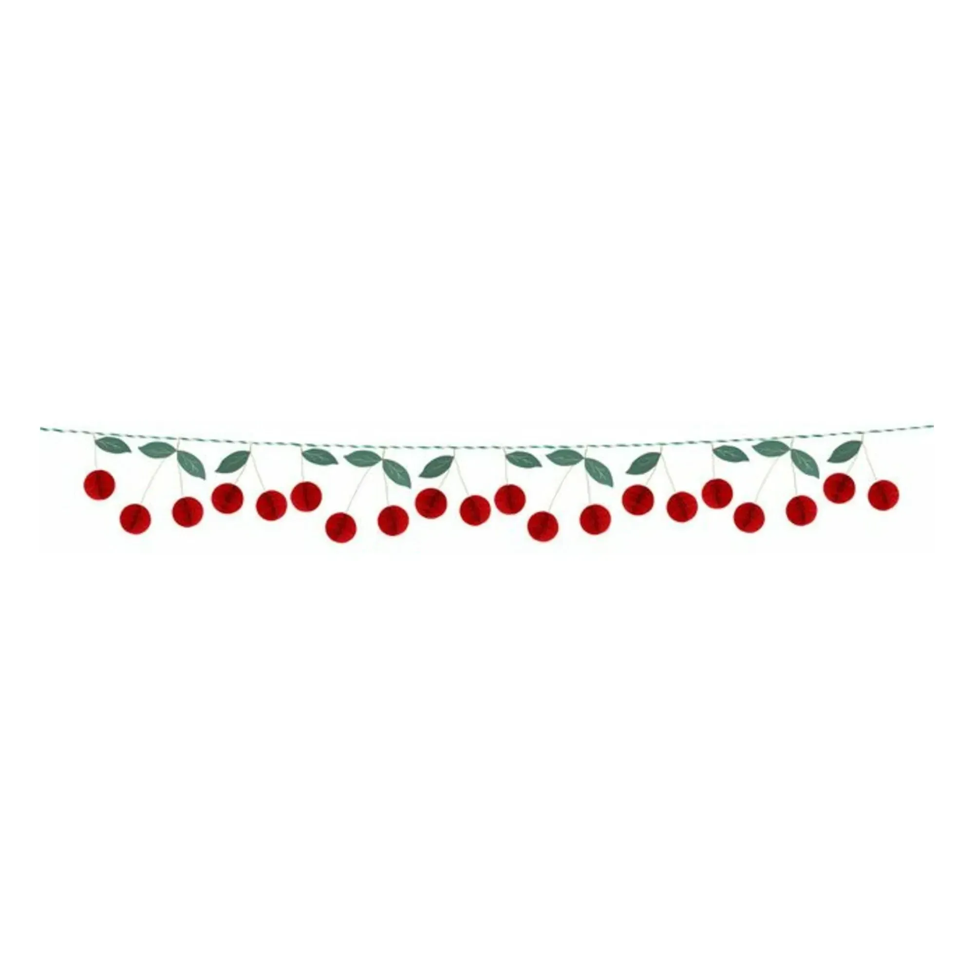 Meri Meri Cherry Paper Garland - Red, Gold product