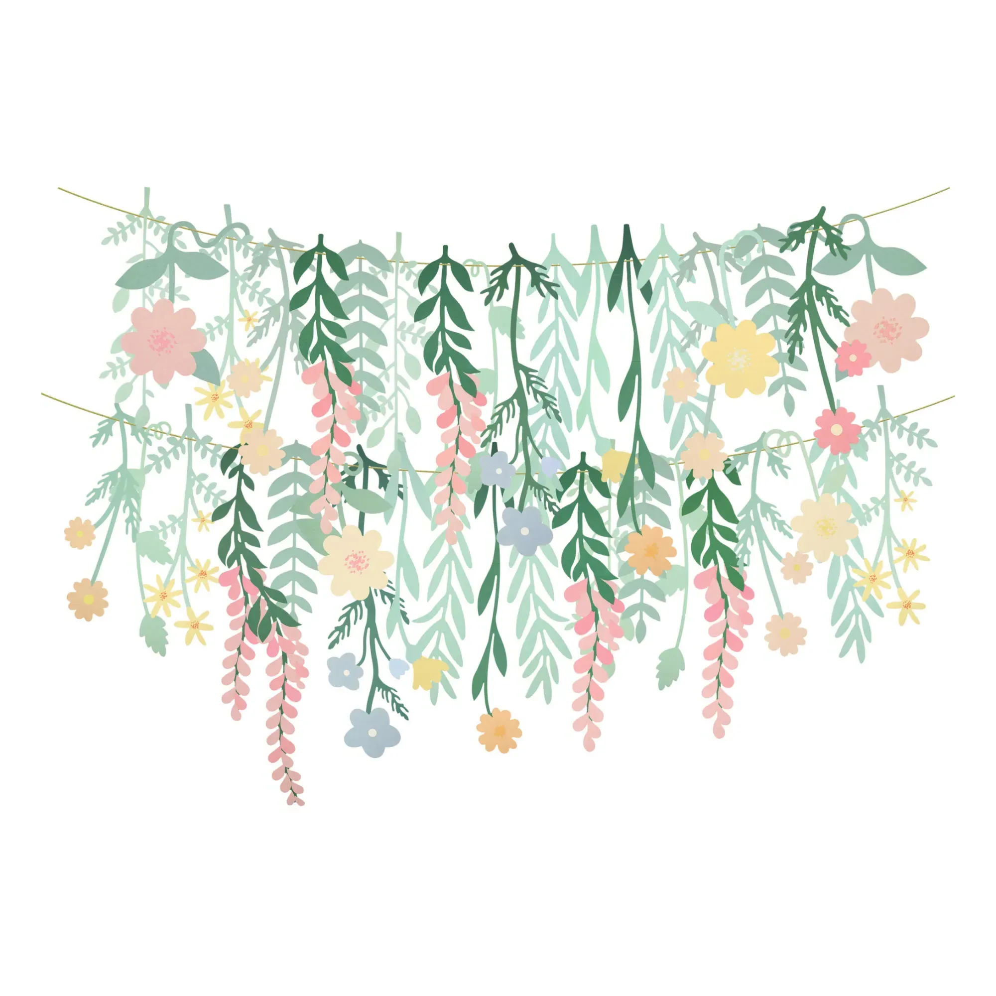 Meri Meri Floral Paper Pennant Garland - Pastel product