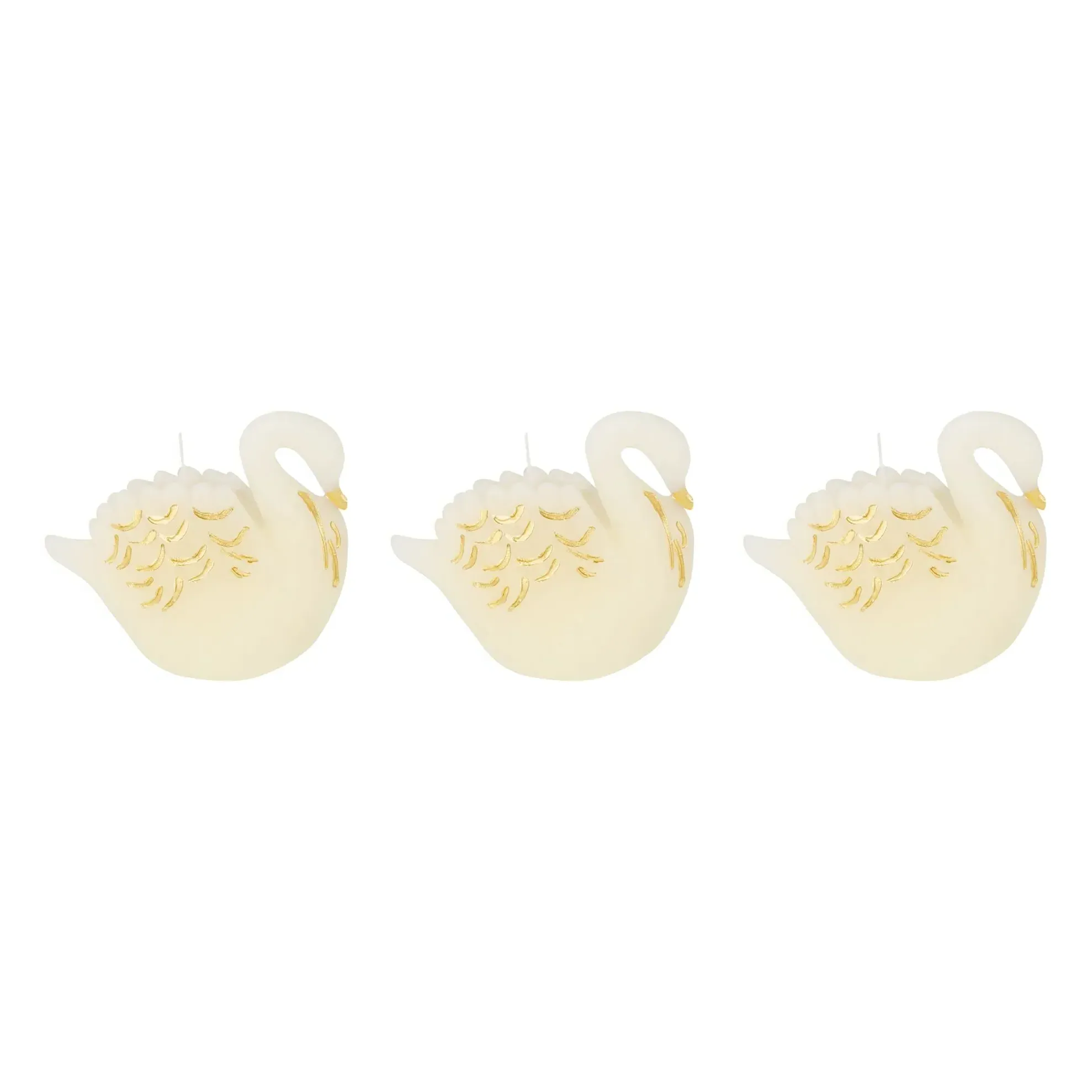 Meri Meri Swan Candles Set of 3 - Ecru product