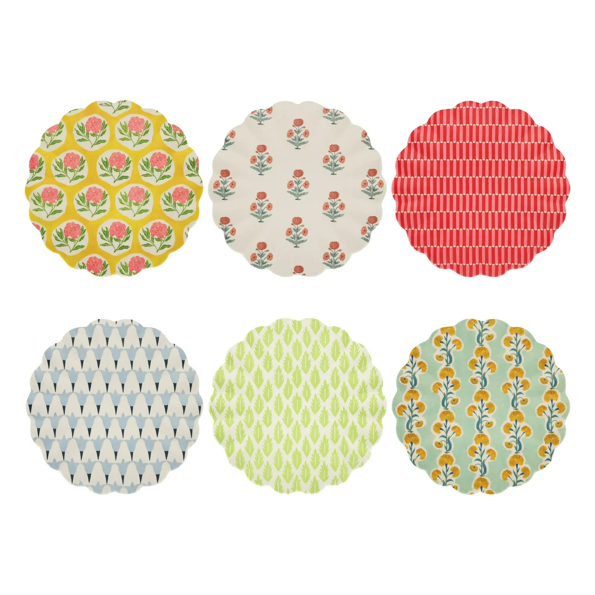 Molly Mahon Reusable Plates Set of 6 - Multicoloured, Recycled Plastic product