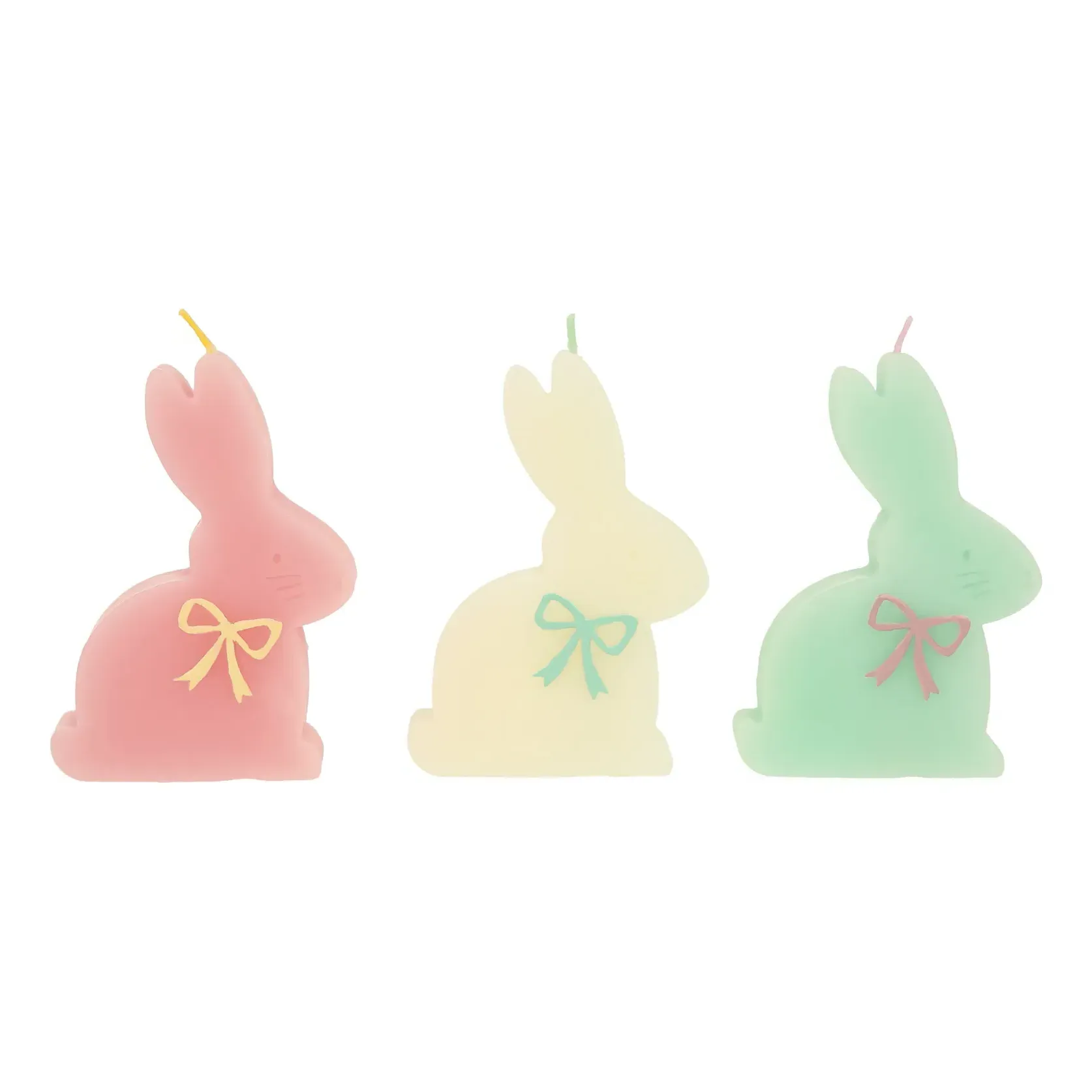 Rabbit Shaped Candles Set of 3 - Pastel, Wax product