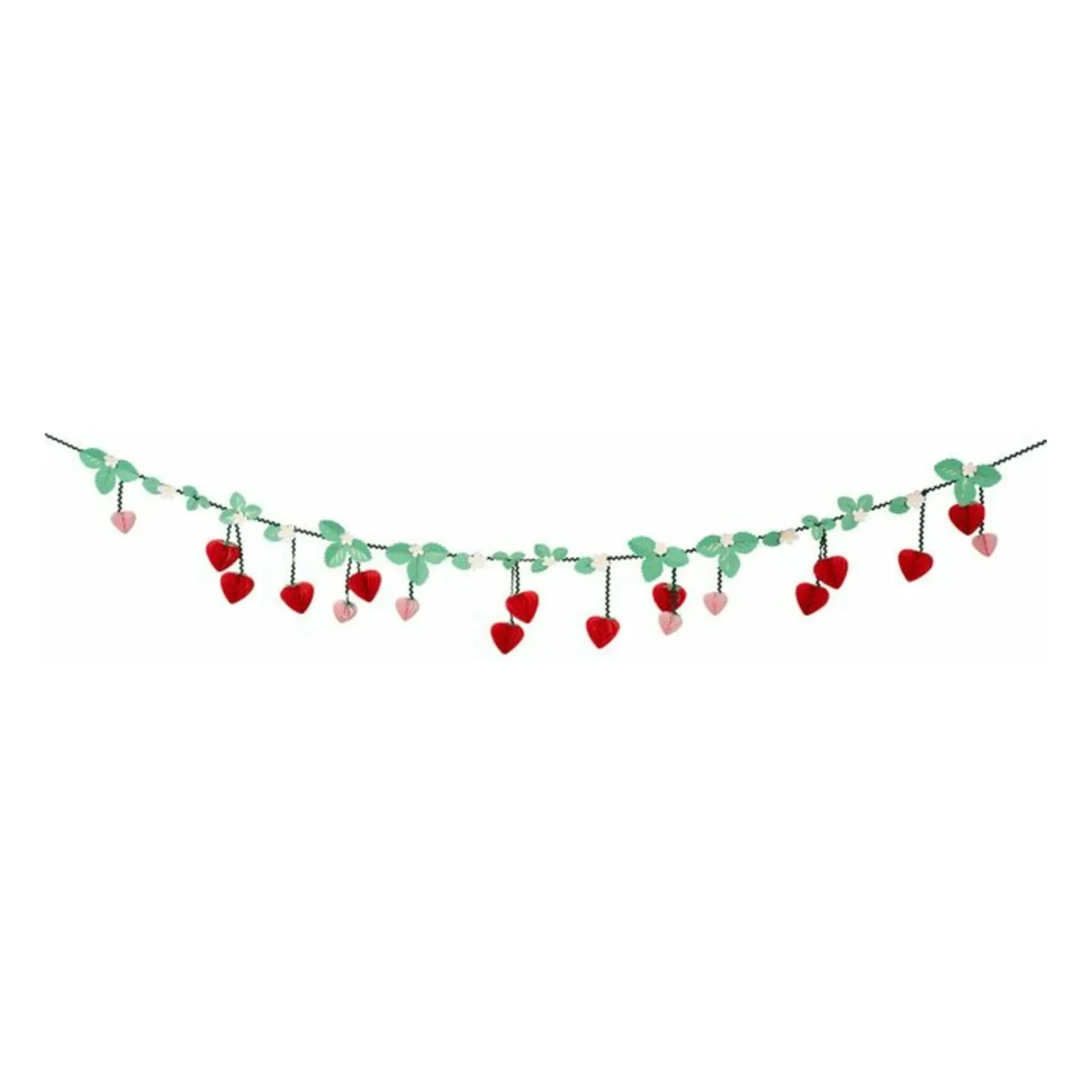 Strawberry Honeycomb Paper Garland - Pink product