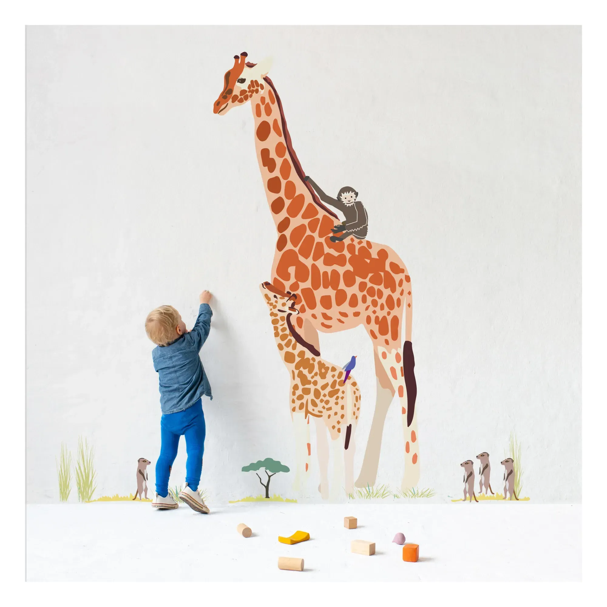Giant Safari Wall Sticker - Multicoloured, Vinyl alternate view