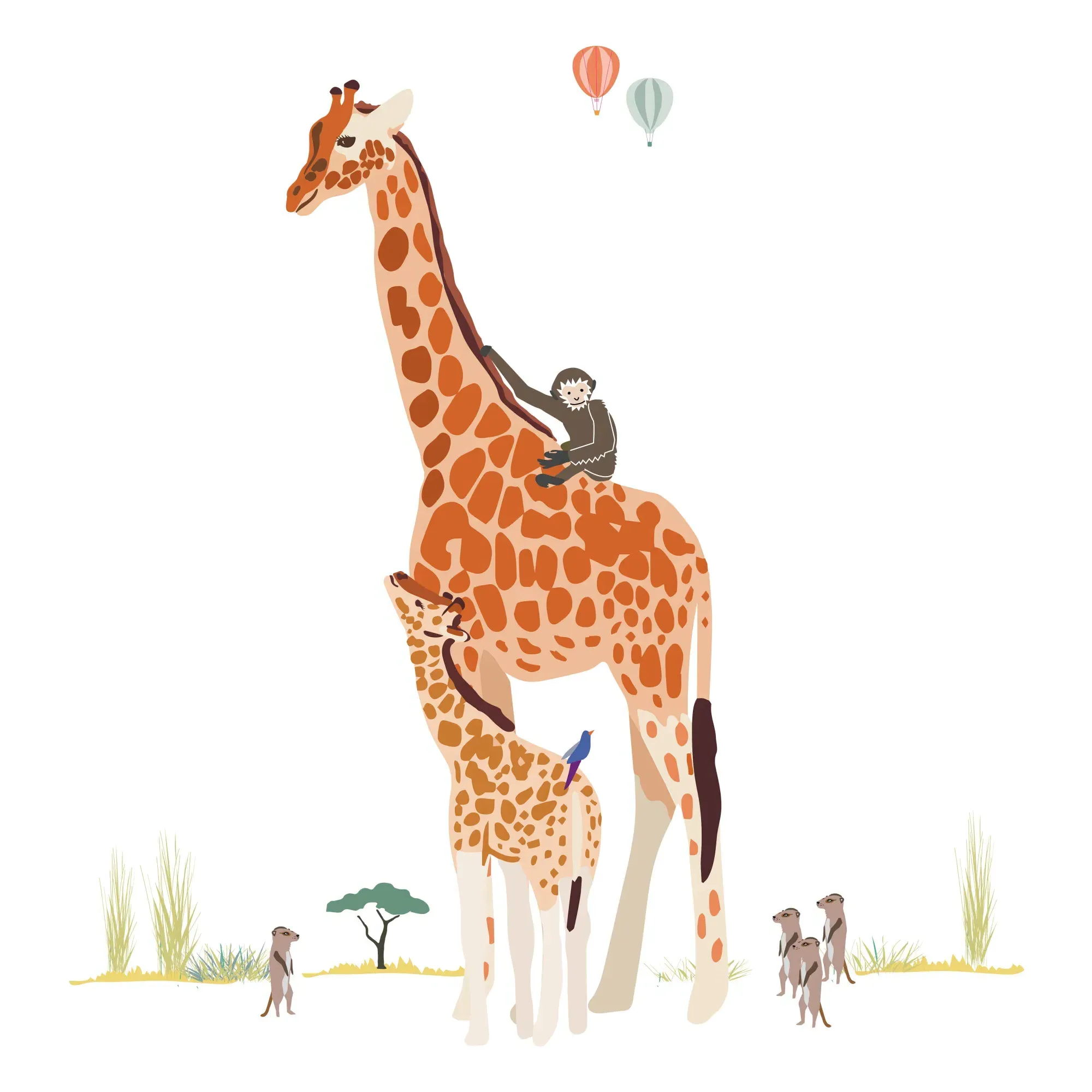 Giant Safari Wall Sticker - Multicoloured, Vinyl product