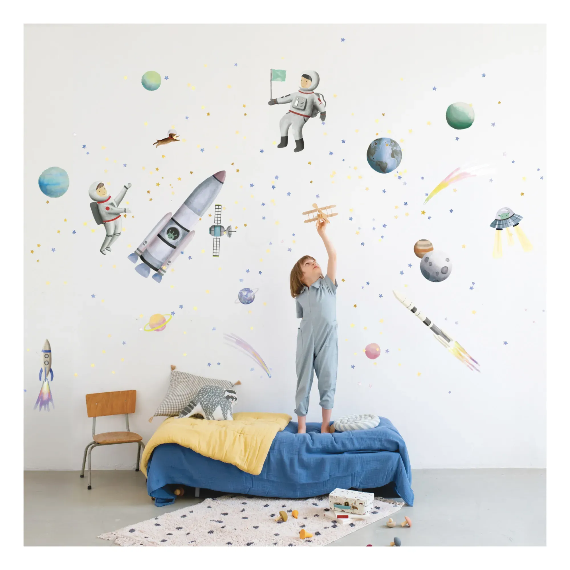 Giant Space Wall Sticker - Multicoloured, Vinyl alternate view