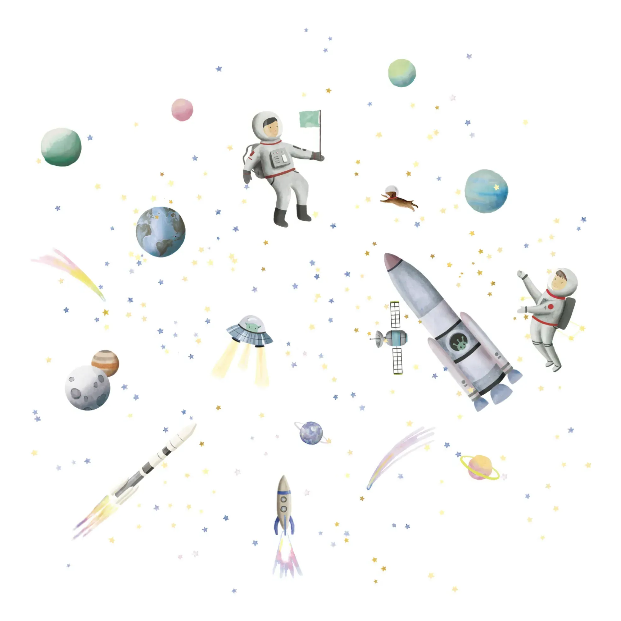 Giant Space Wall Sticker - Multicoloured, Vinyl product