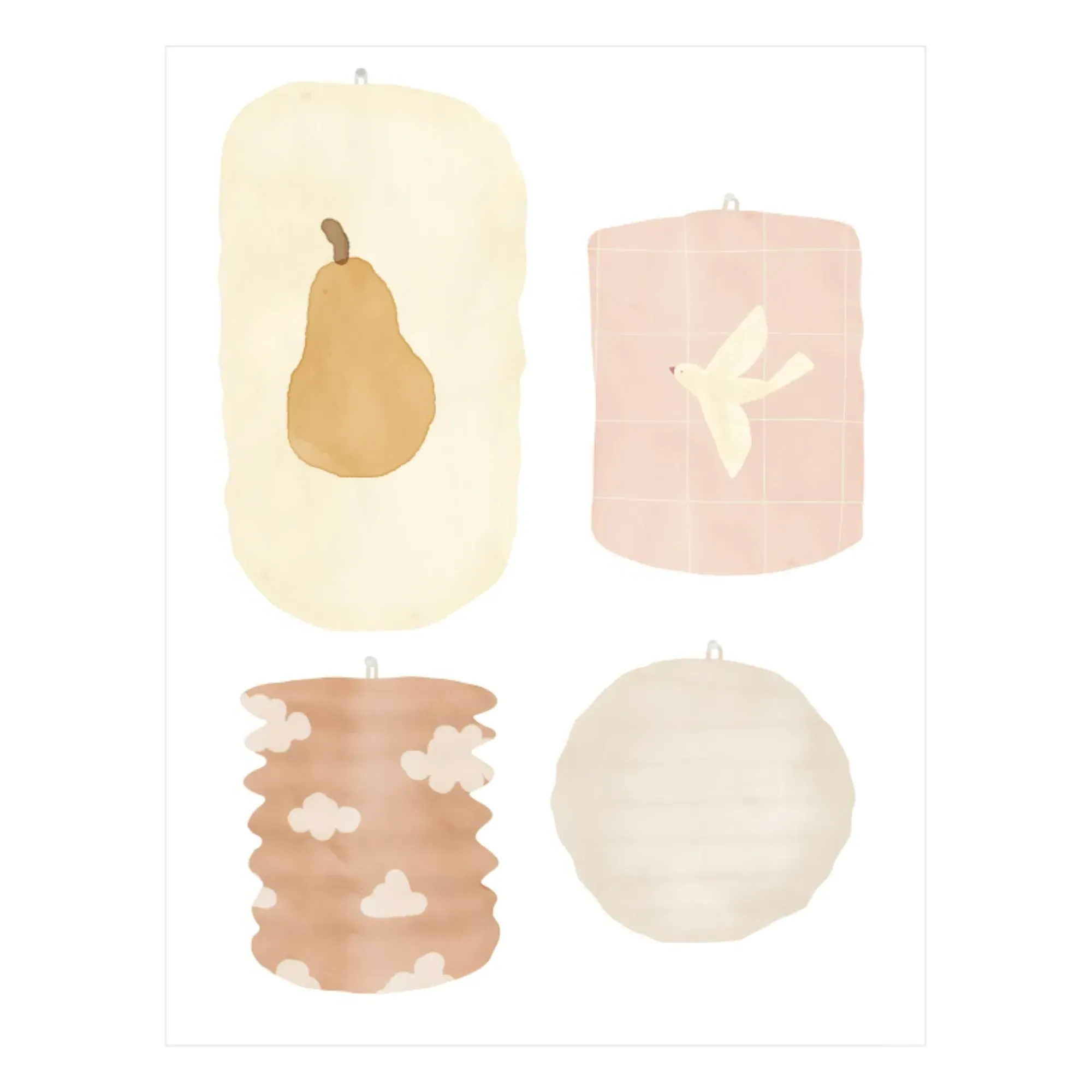 MIMI'lou Lampion Wall Stickers - Cream product