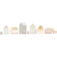 MIMI'lou Little Houses Wall Stickers - Multicoloured alternate view