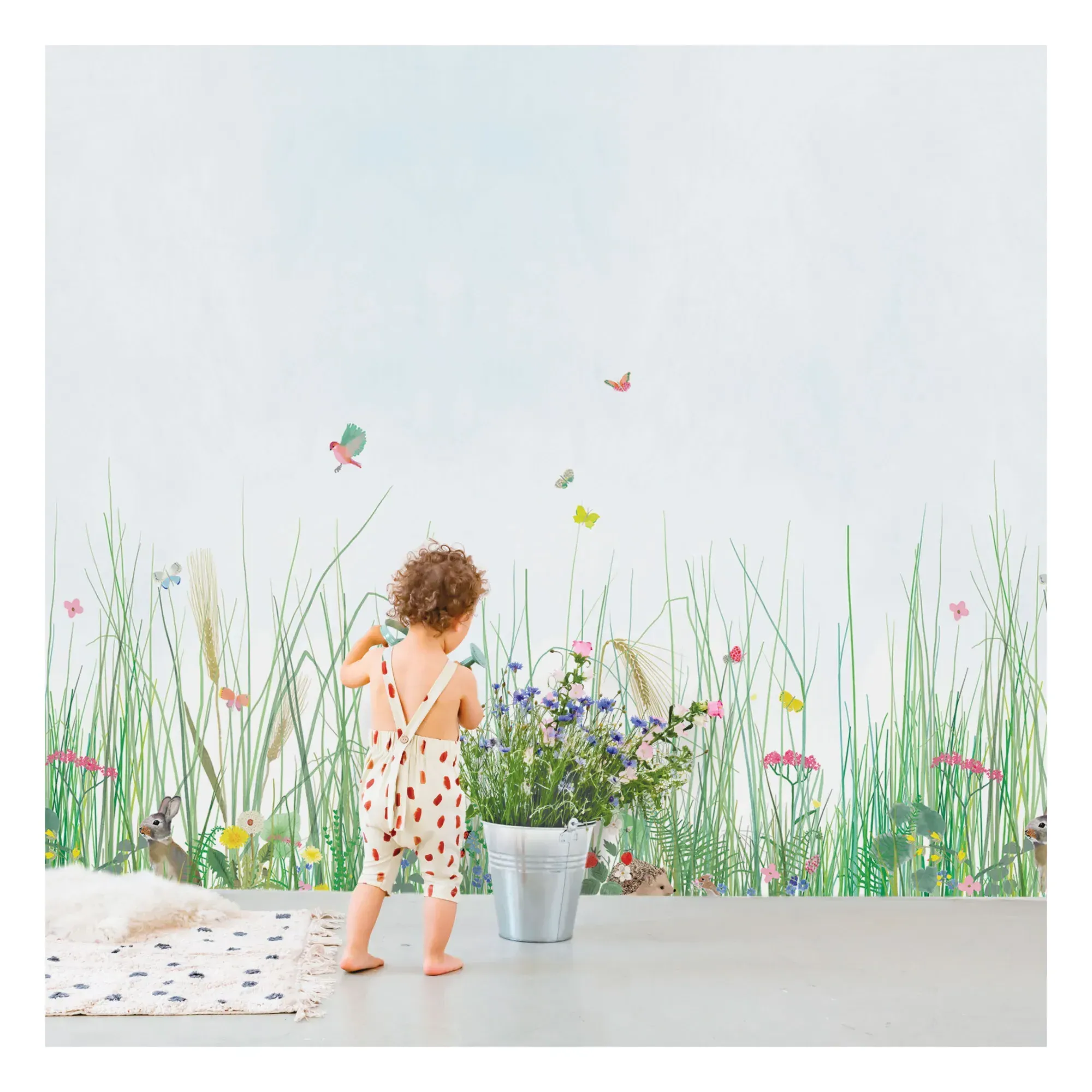 Mon Jardin Panorama Wallpaper - Multicoloured, Non-Woven alternate view