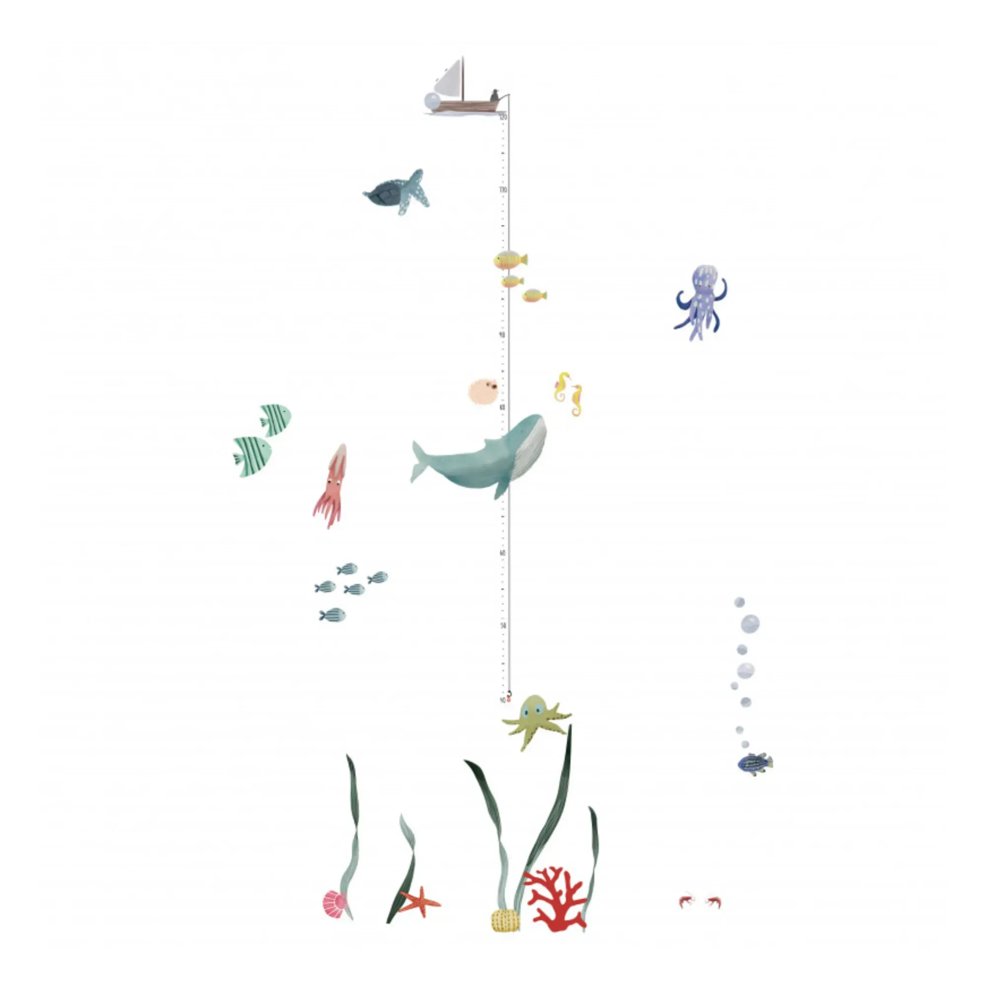 Ocean Height Chart - Multicoloured, Vinyl product