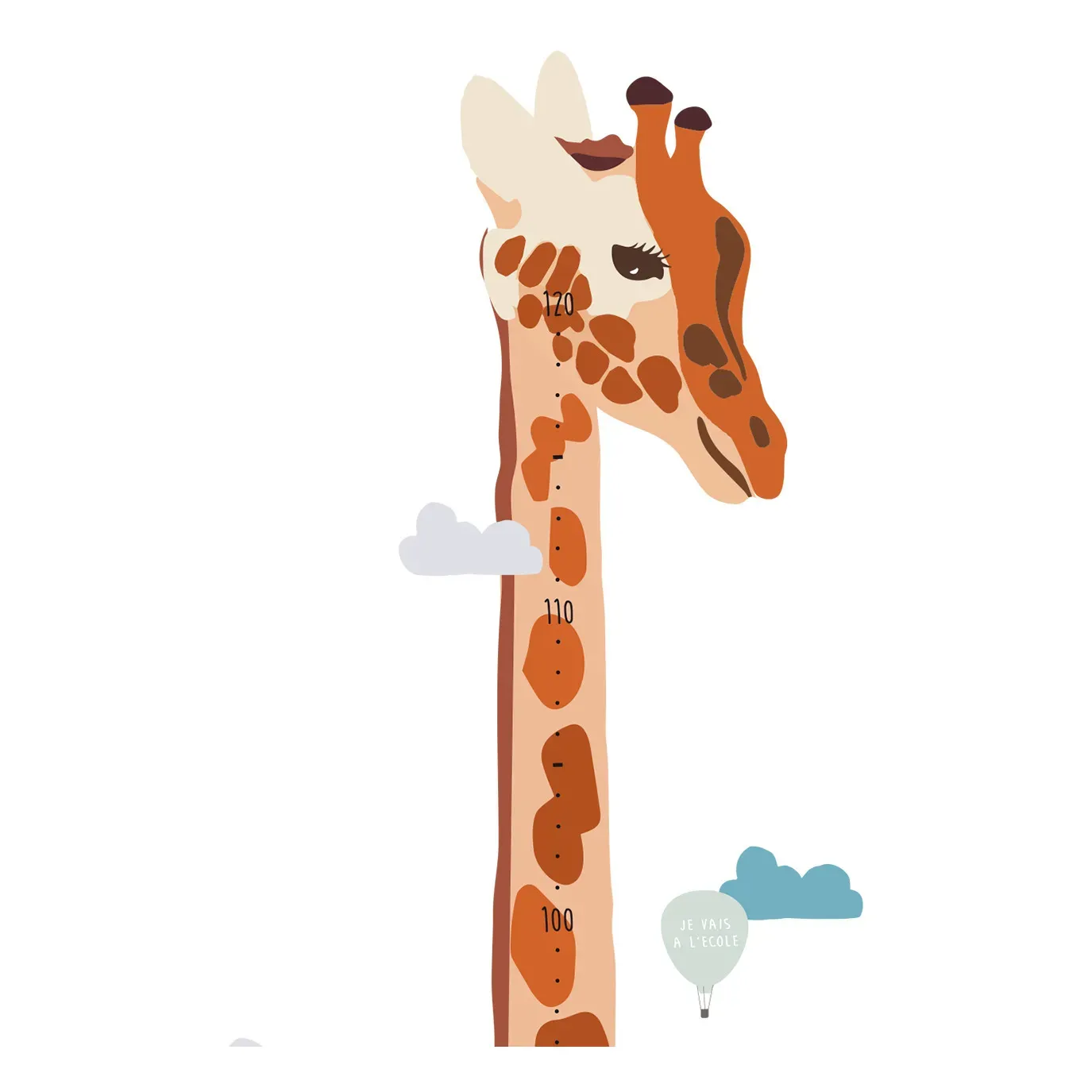 Safari Height Growth Chart - Multicoloured, Vinyl alternate view