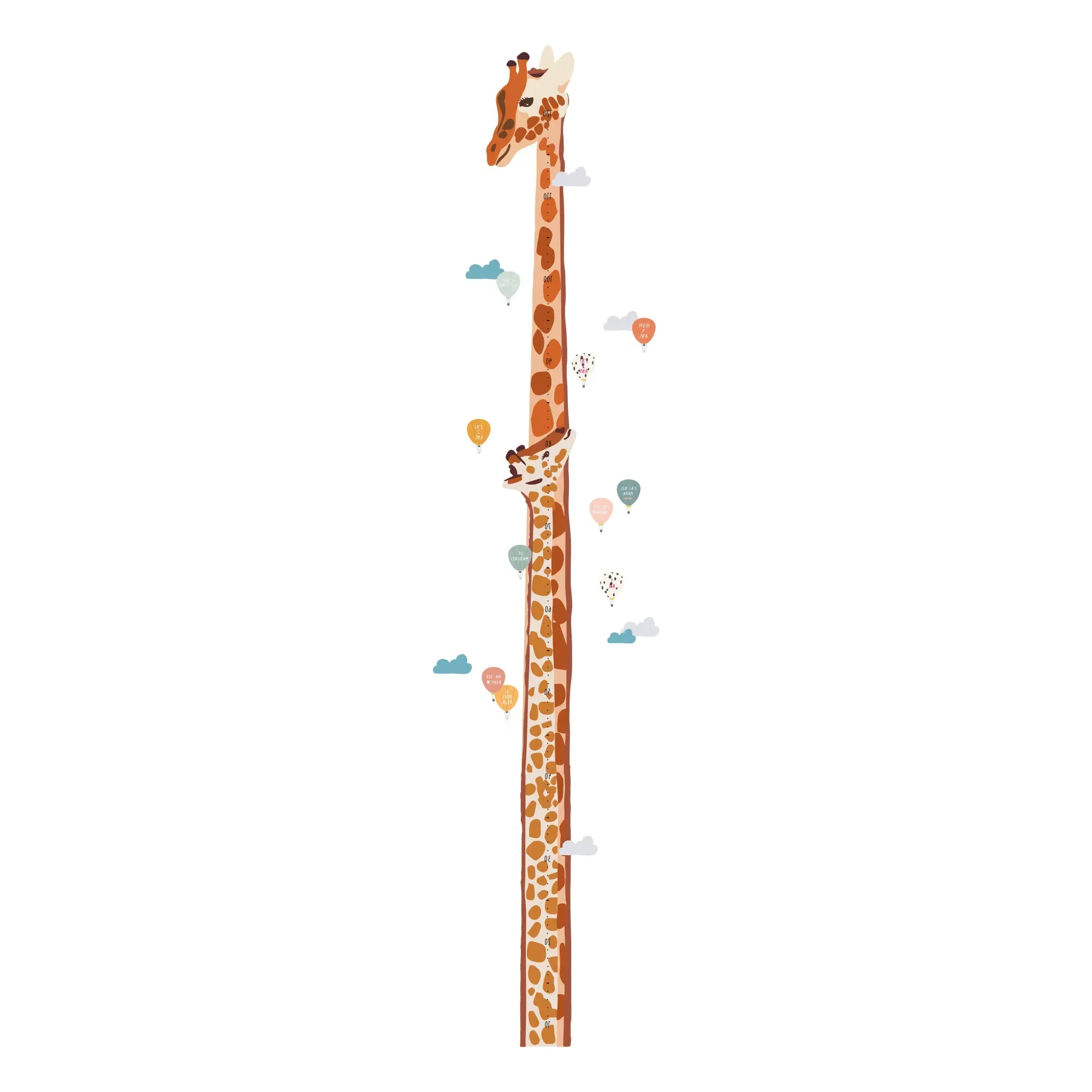 Safari Height Growth Chart - Multicoloured, Vinyl product