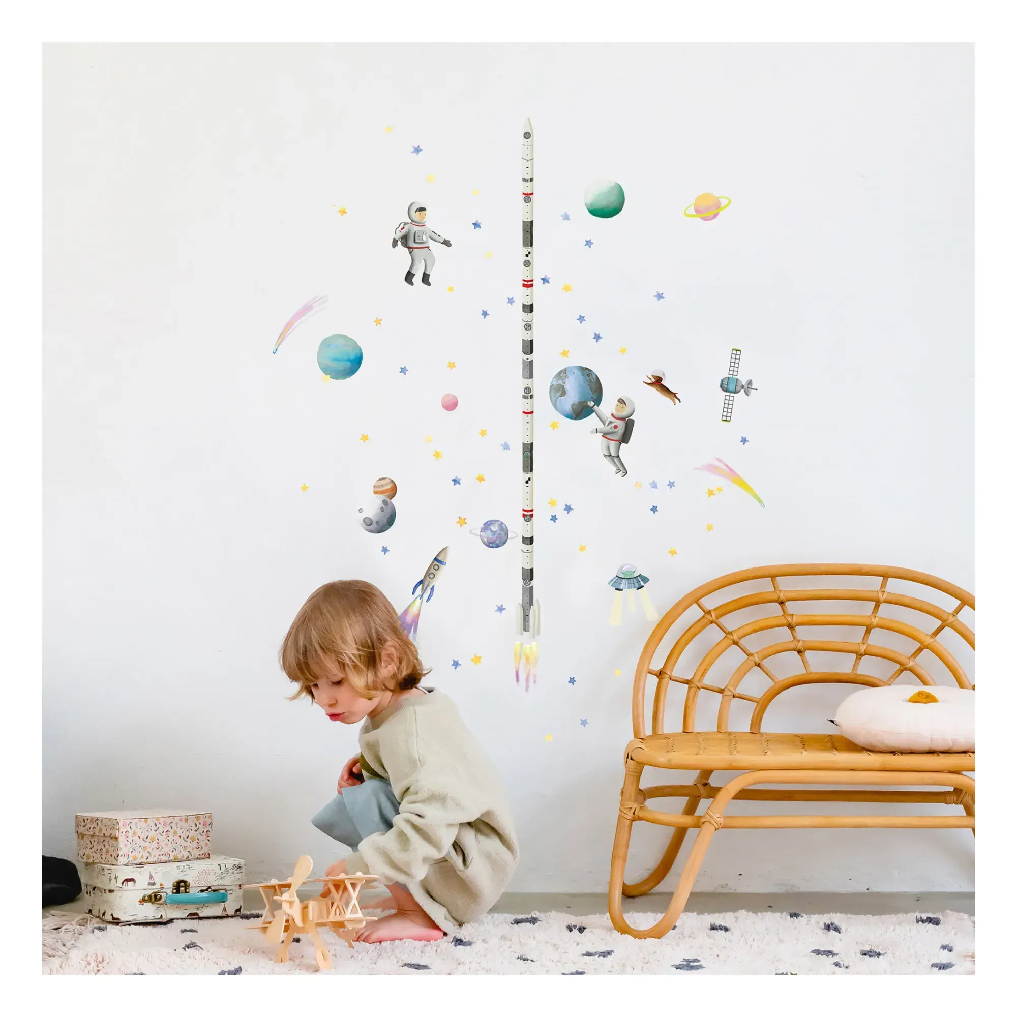 Space Height Chart Wall Sticker - Multicoloured, Vinyl alternate view