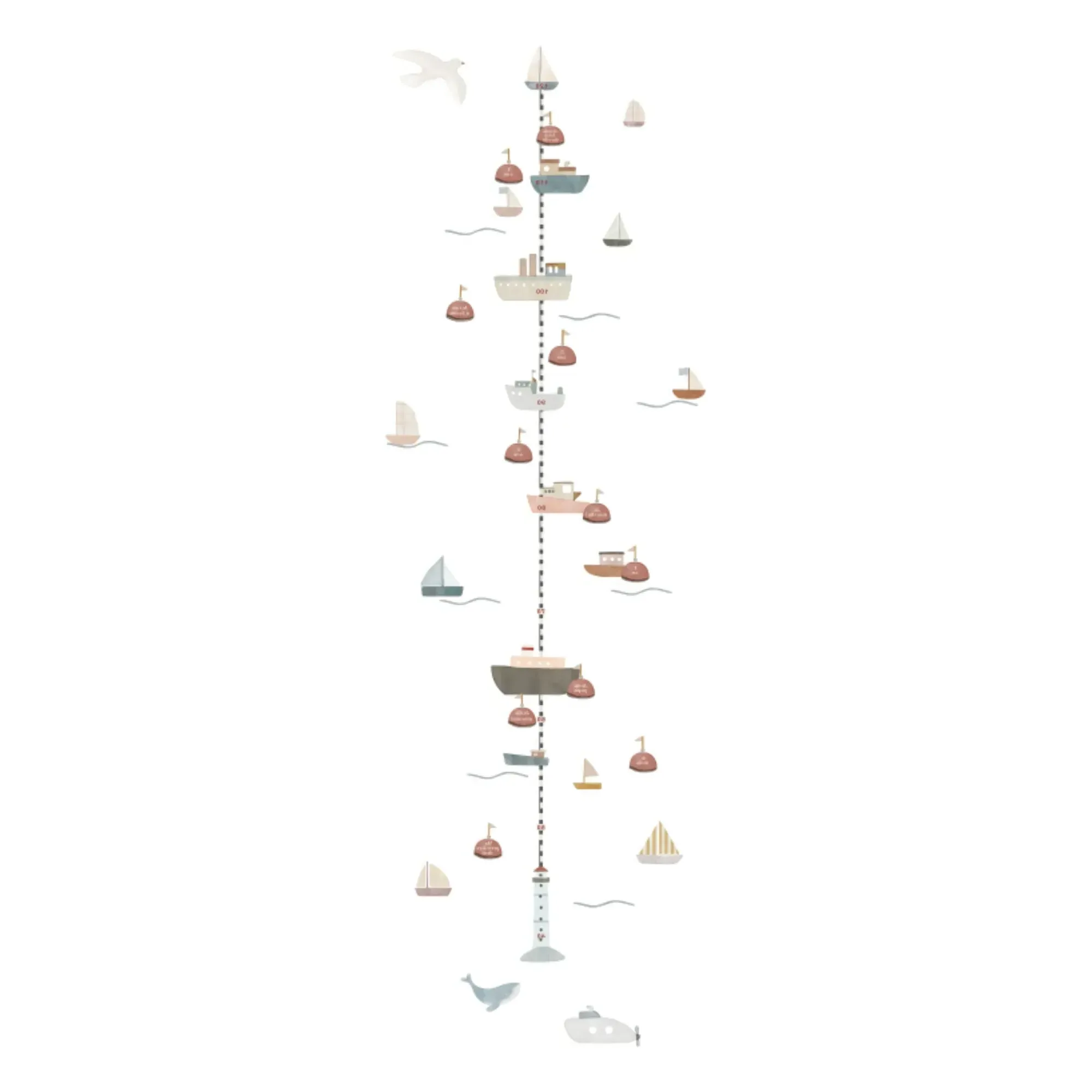 Toise Bateaux Height Chart - Blue, Vinyl product