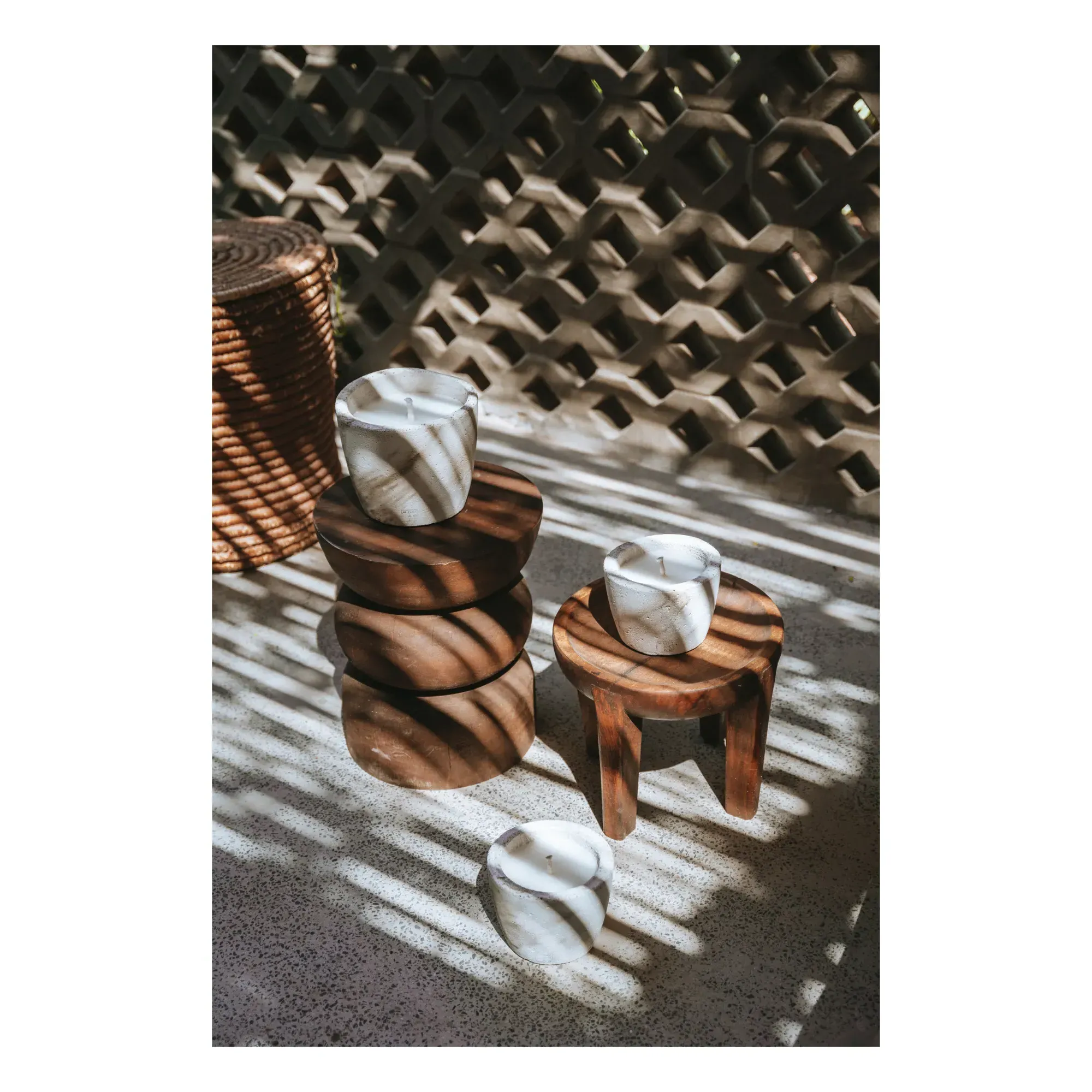Mom Boss Large Outdoor Candle - Concrete alternate view