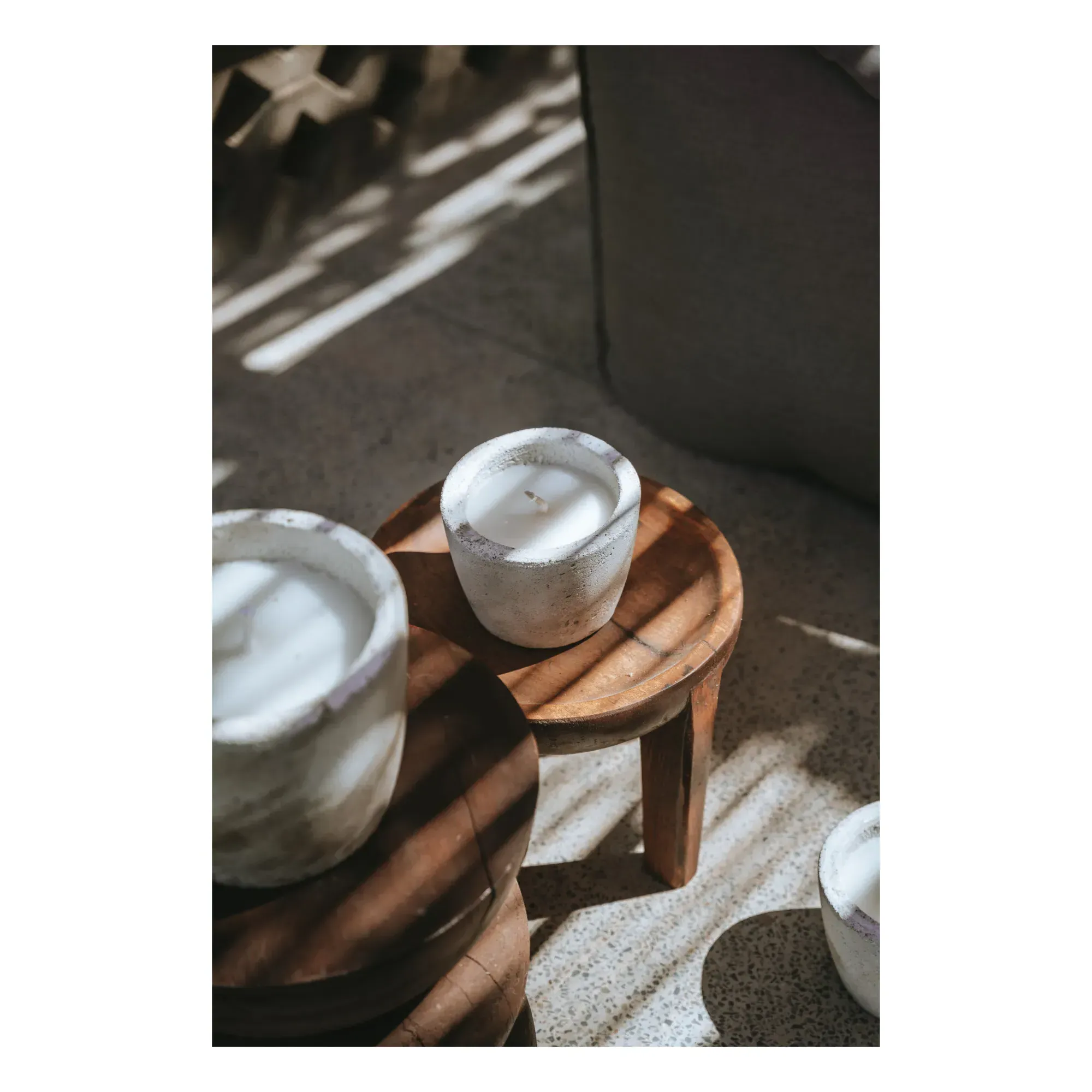 Mom Boss Outdoor Candle Neutral Fragrance - White, Concrete alternate view
